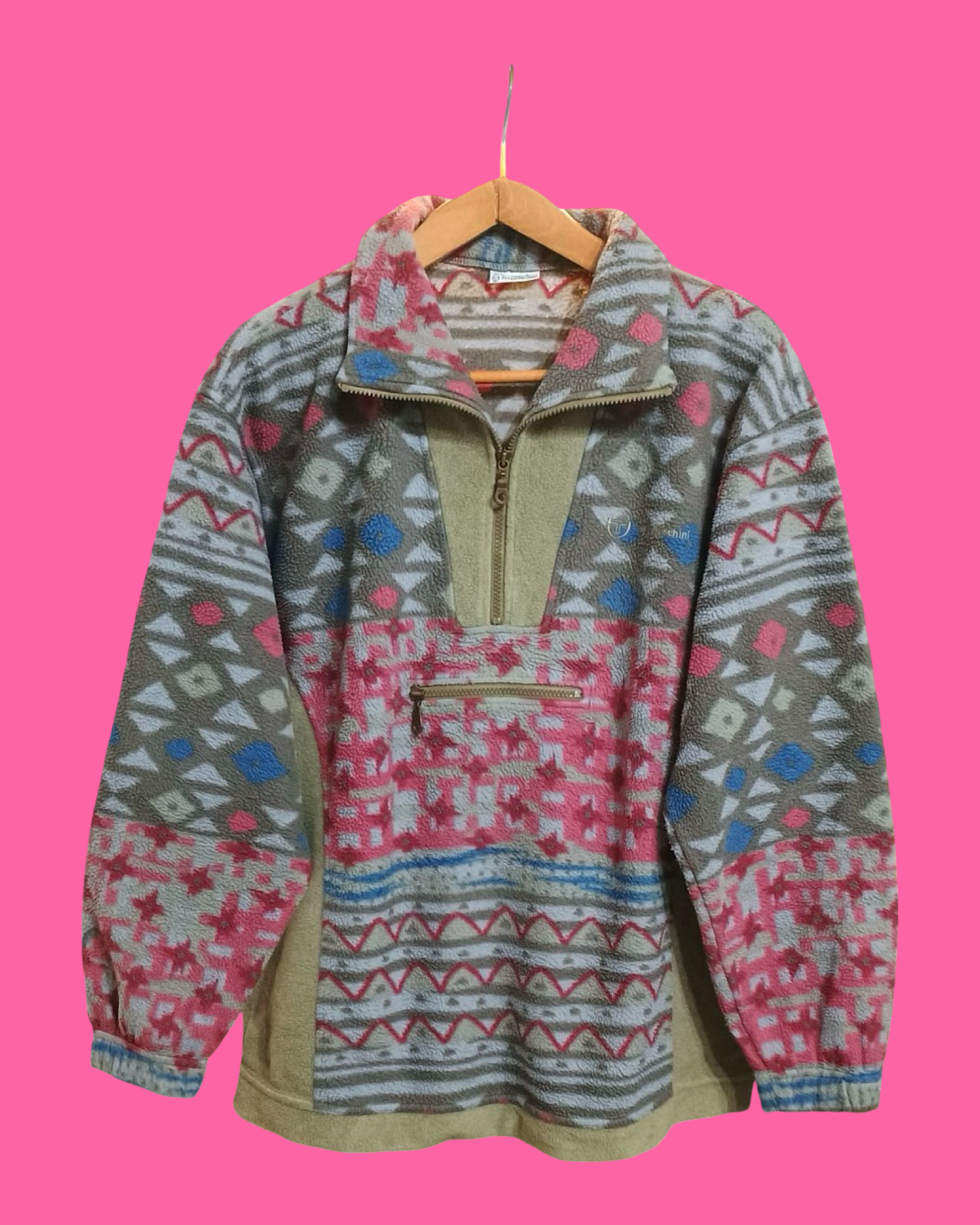 Vintage Multicolor Fantasy 90's Sergio Tacchini Fleece Unisex Size L