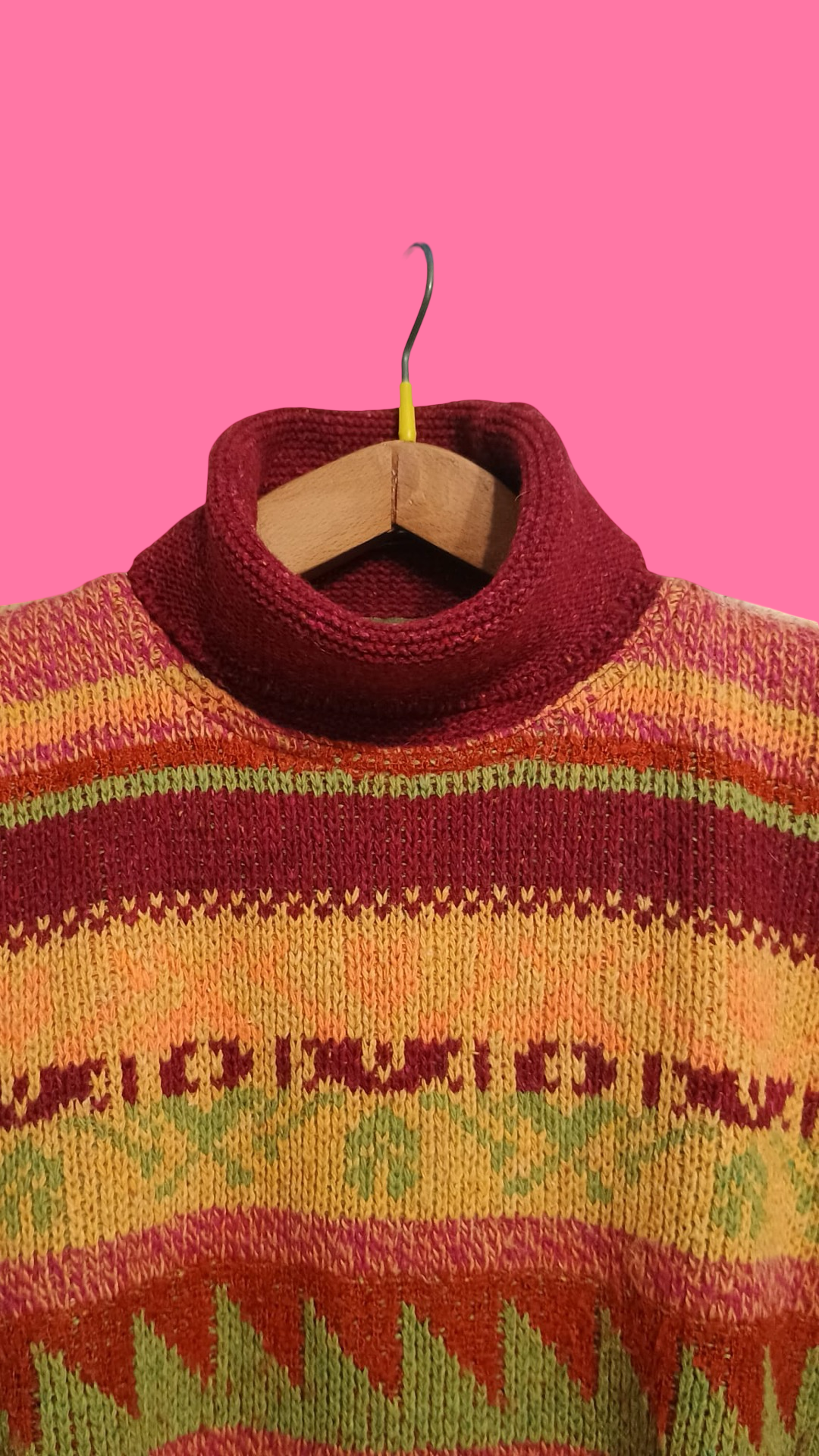 Vintage Multicolor Fantasy 90's Sweater Woman Size S