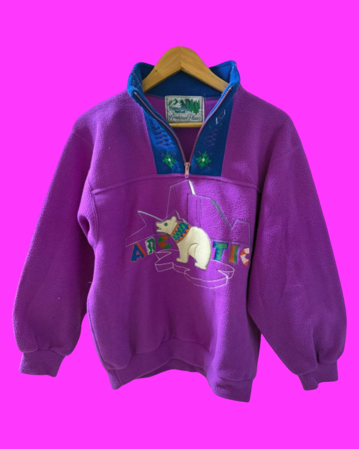 Vintage Multicolor Fantasy 90's Fleece Woman Size S