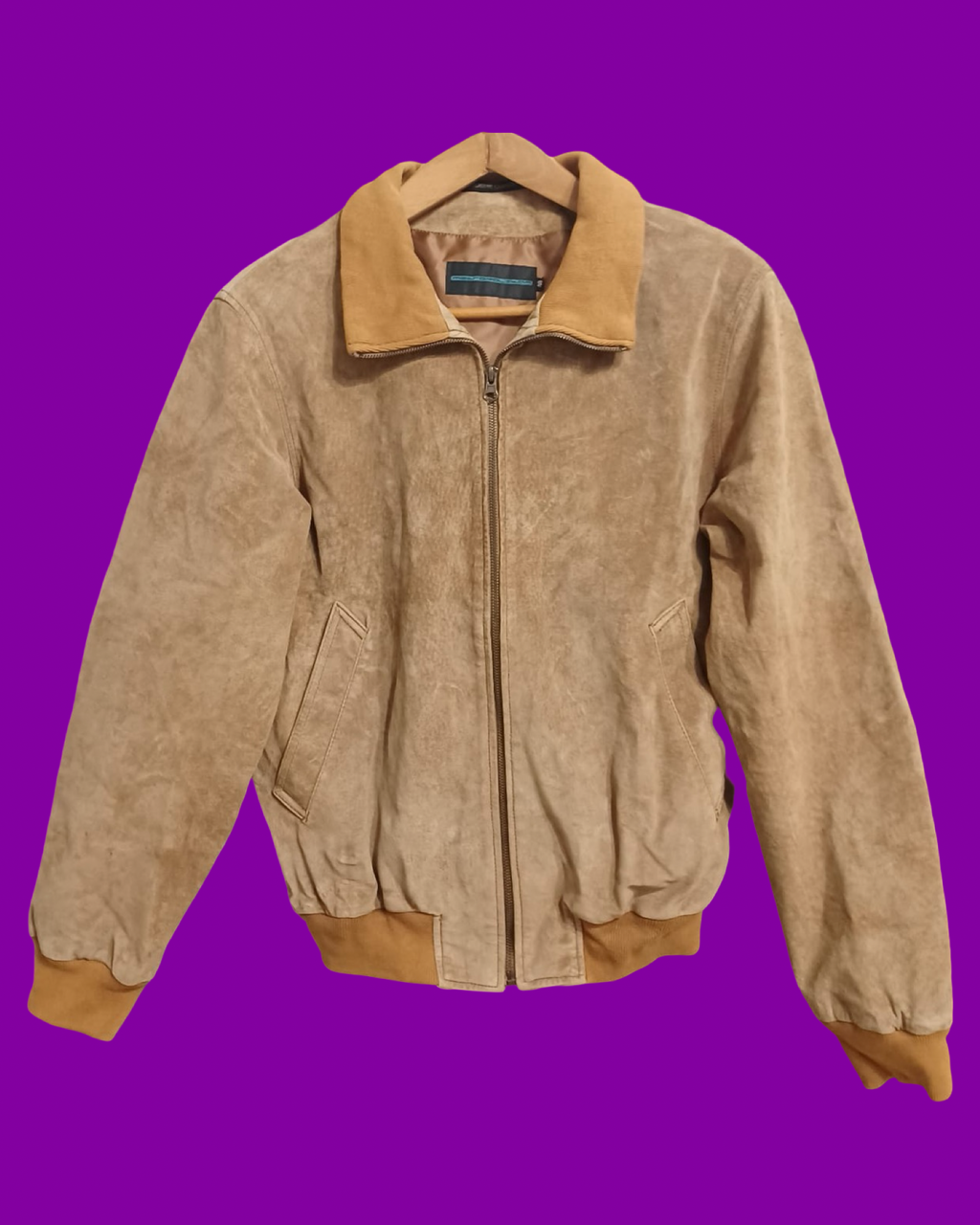 Vintage Brown 90's Spring Leather Jacket Unisex Size M