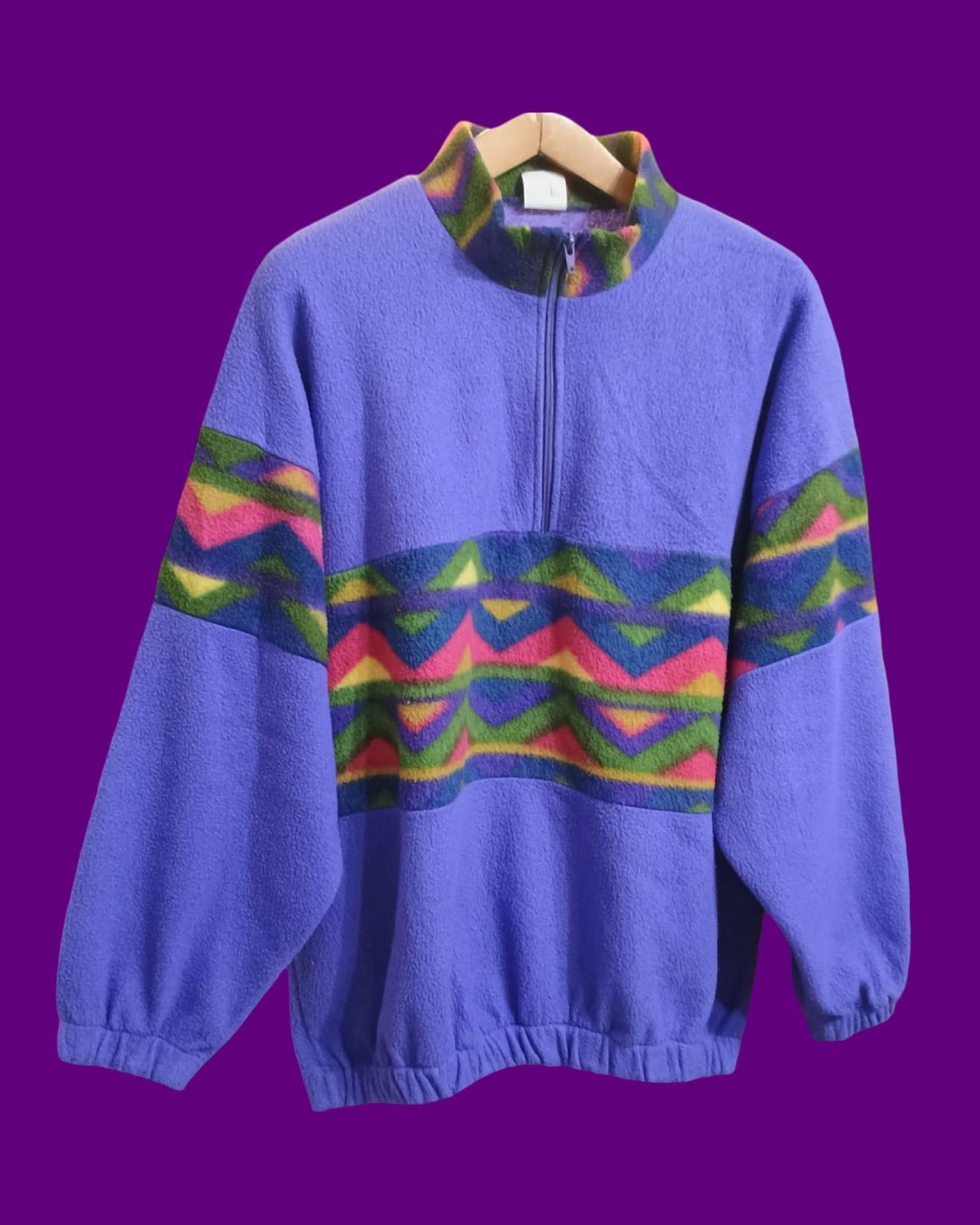 Vintage Multicolor Fantasy 90's Fleece Unisex Size L
