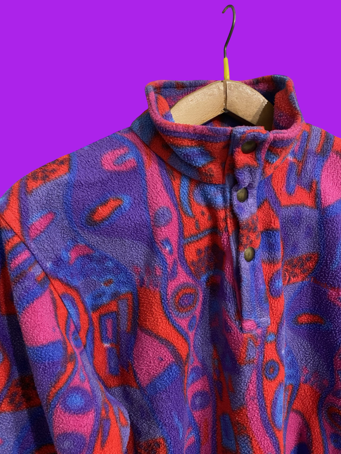 Vintage Multicolor Fantasy 90's Sergio Tacchini Fleece Woman Size M