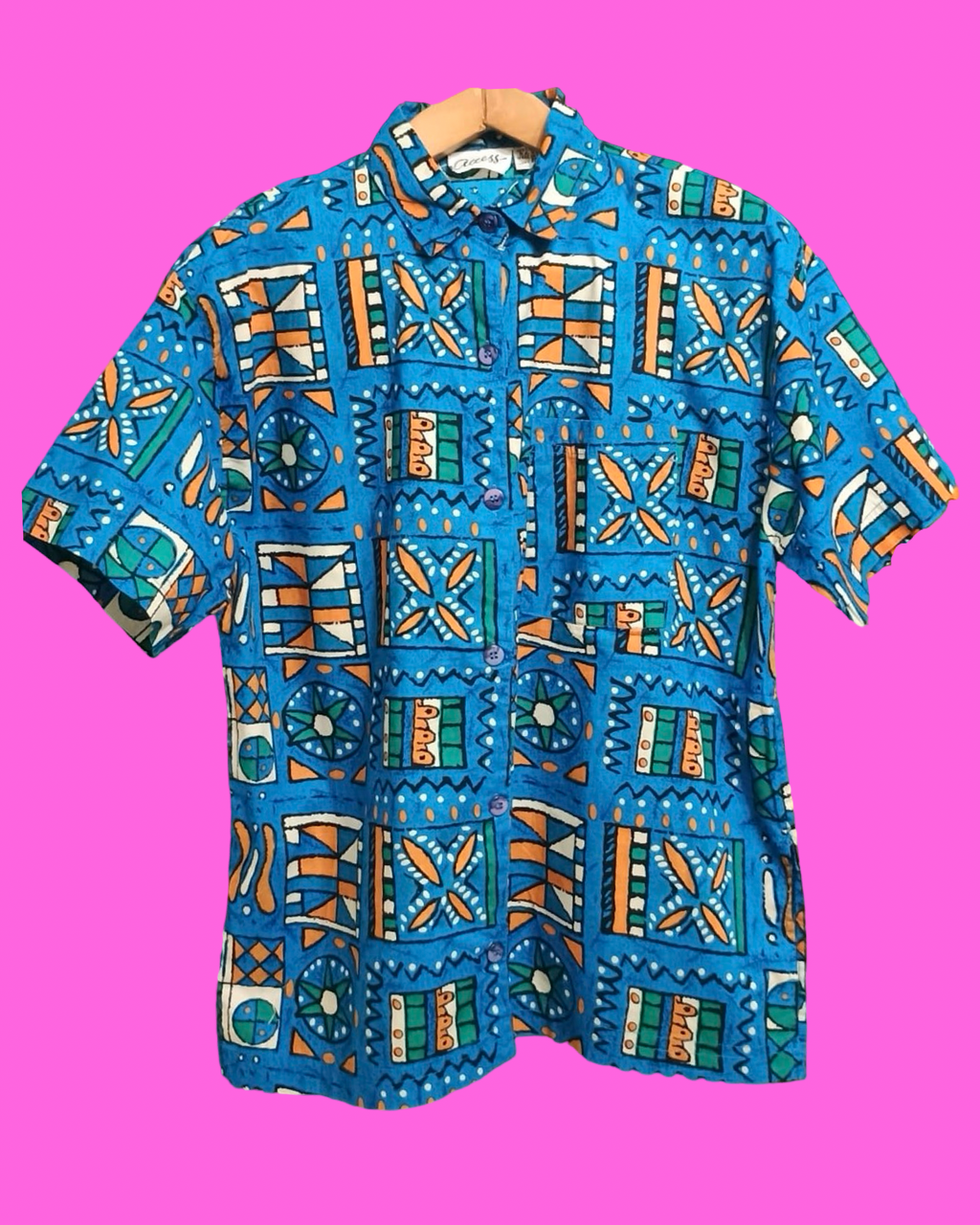 Vintage Multicolor Fantasy 90's Shirt Woman Size M