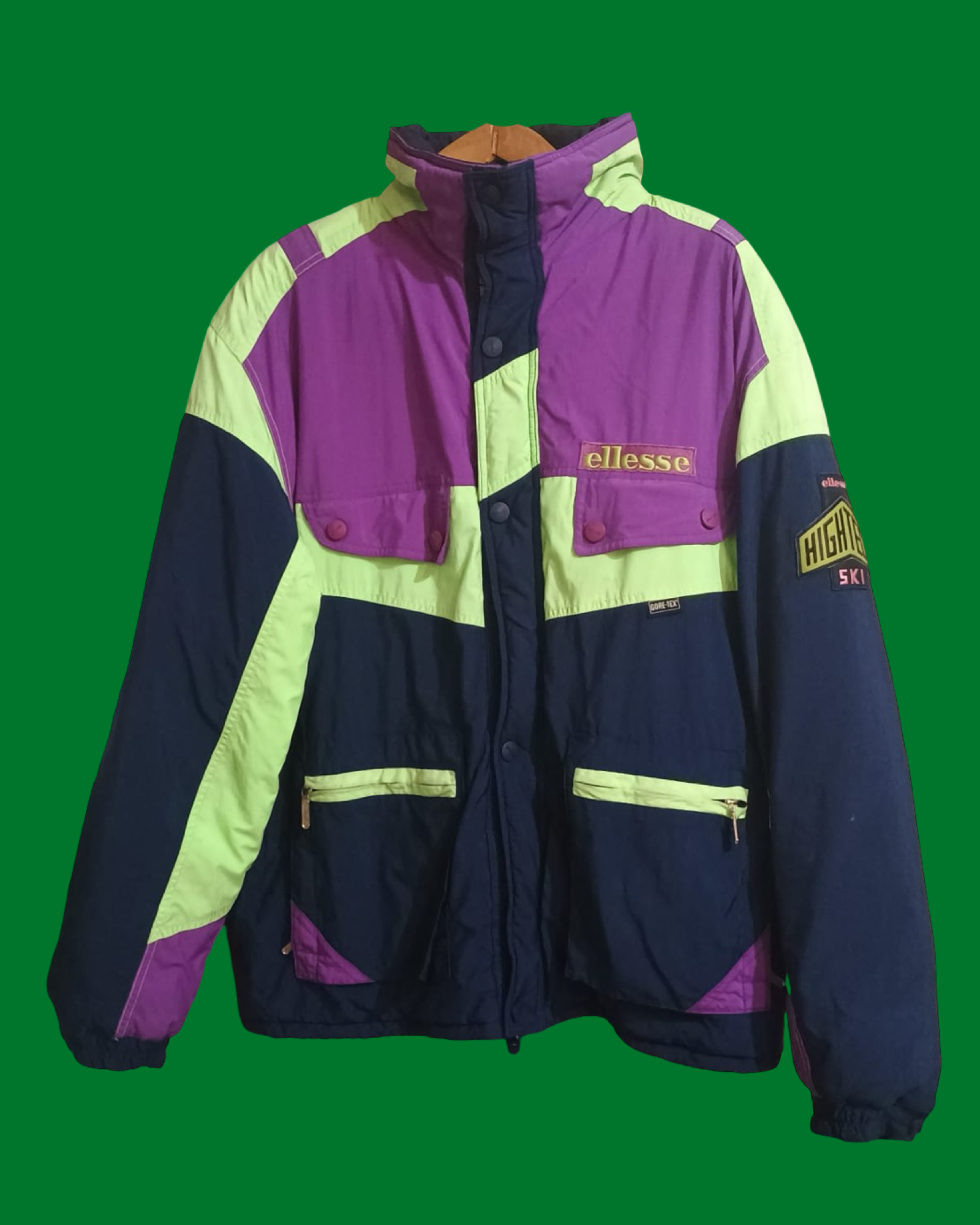 Vintage Multicolor Fantasy 90's Ellesse Snow Jacket Unisex Size XL