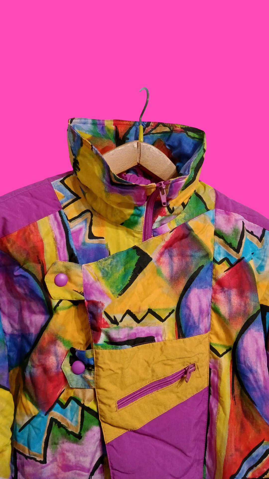 Vintage Multicolor Fantasy 90's Snow Jacket Unisex Size M
