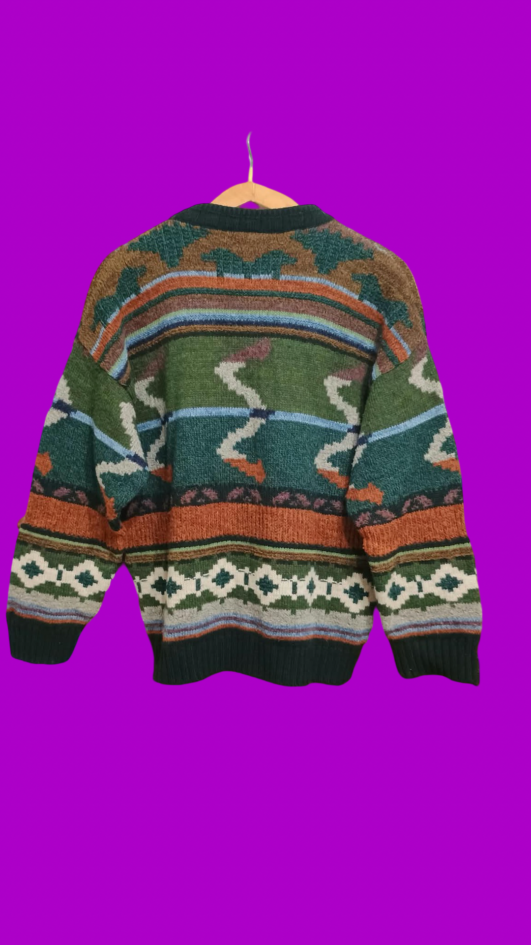 Vintage Multicolor Fantasy 90's Sweater Unisex Size M