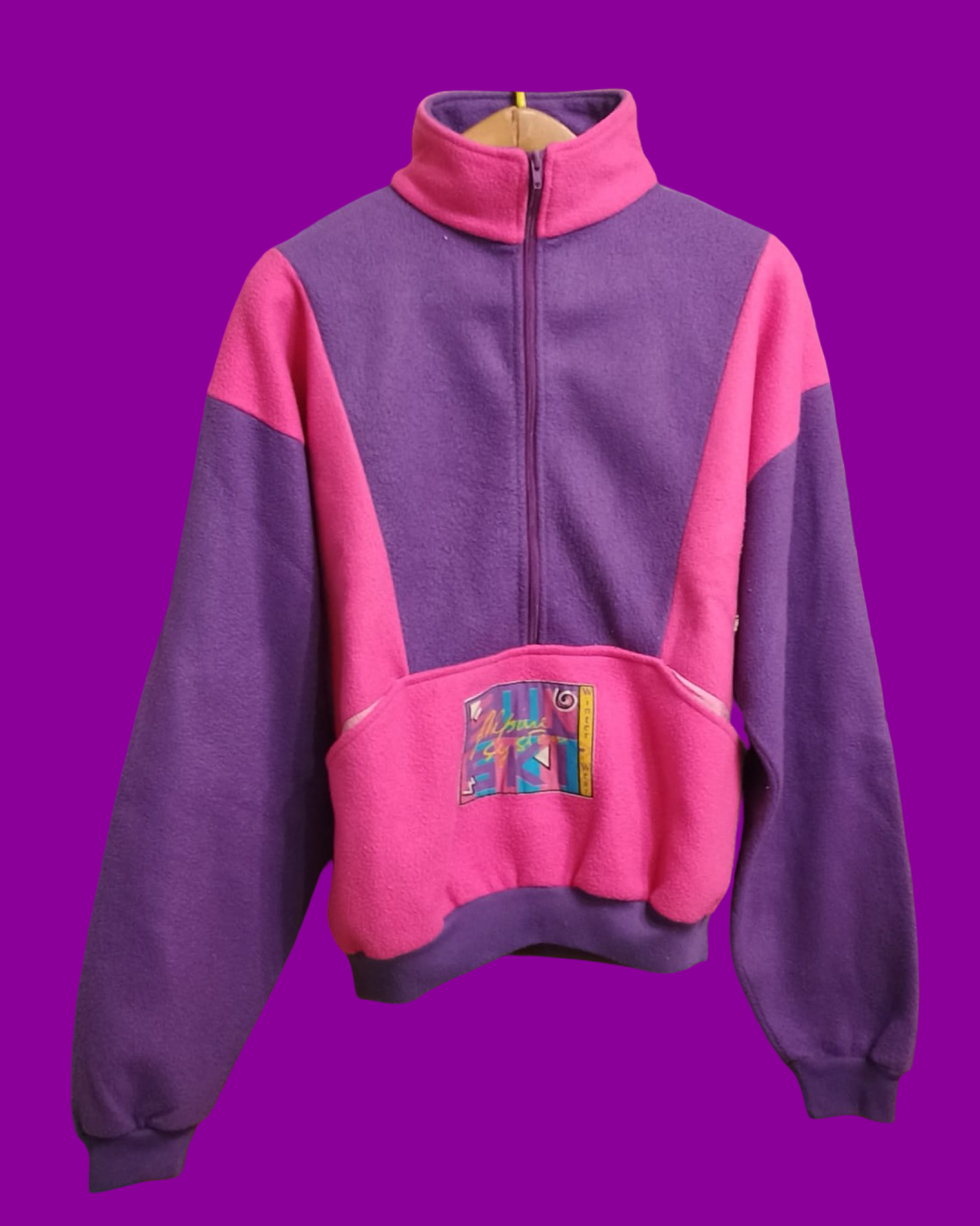 Vintage Multicolor Fantasy 90's Fleece Woman Size L
