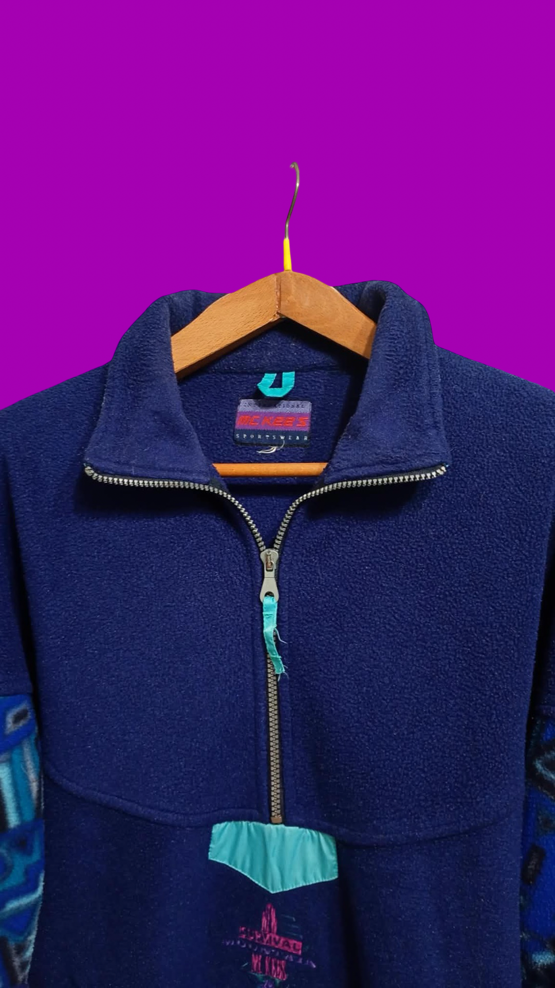 Vintage Multicolor Fantasy 90's Fleece Unisex Size L