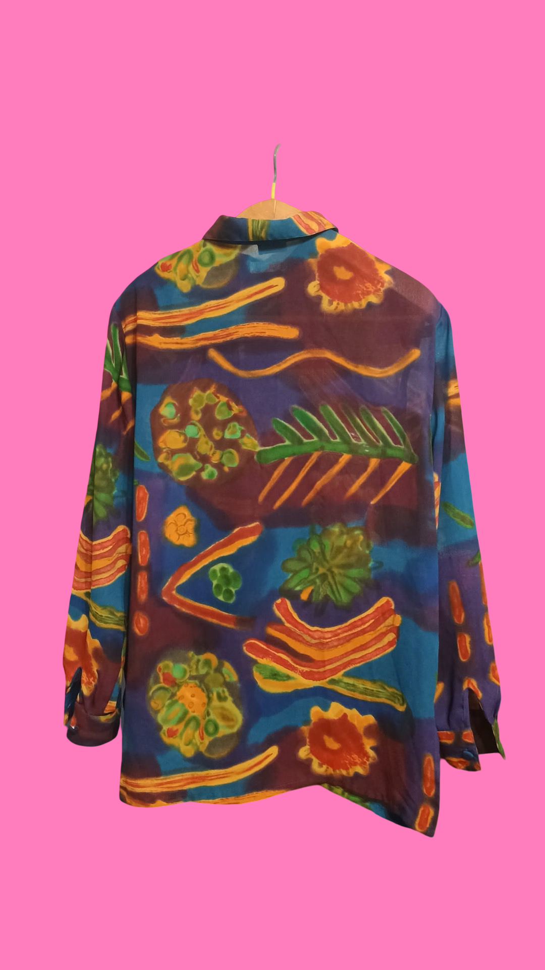 Vintage Multicolor Fantasy 90's Shirt Woman Size L