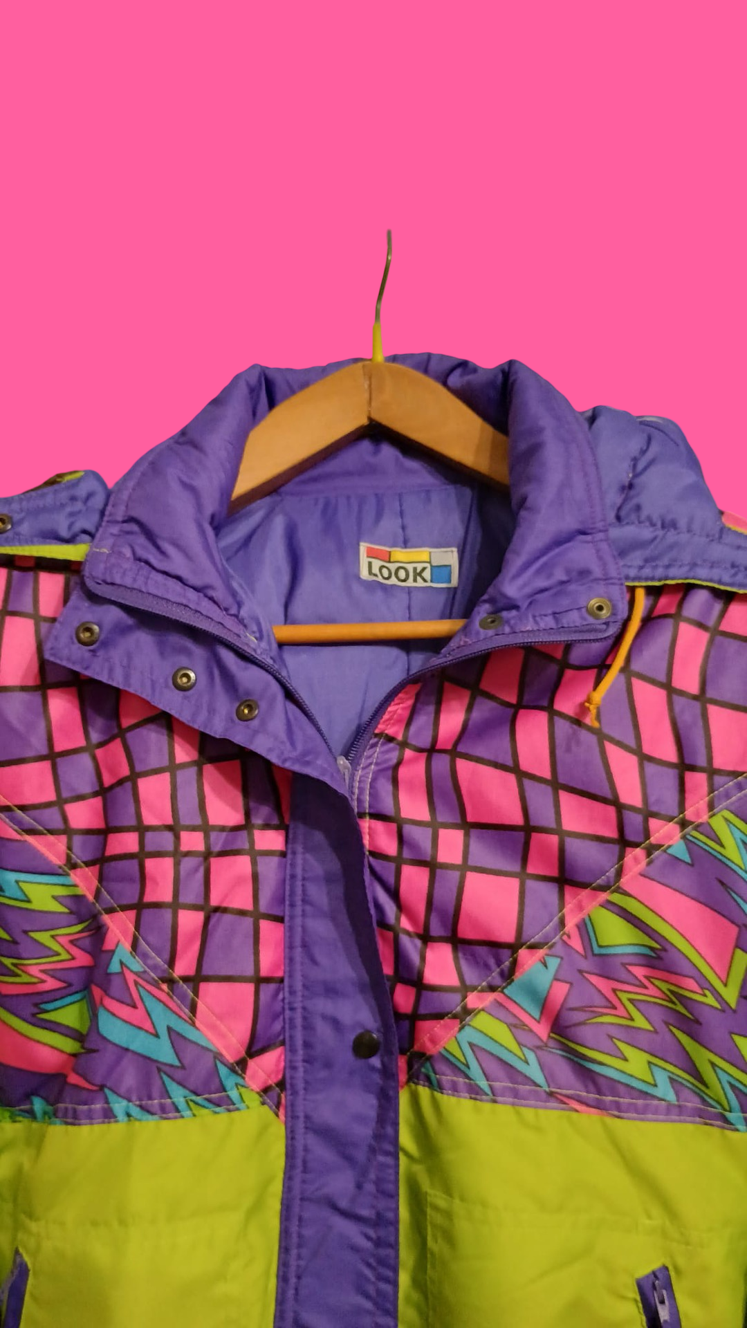 Vintage Multicolor Fantasy 90's Snow Jacket Woman Size L