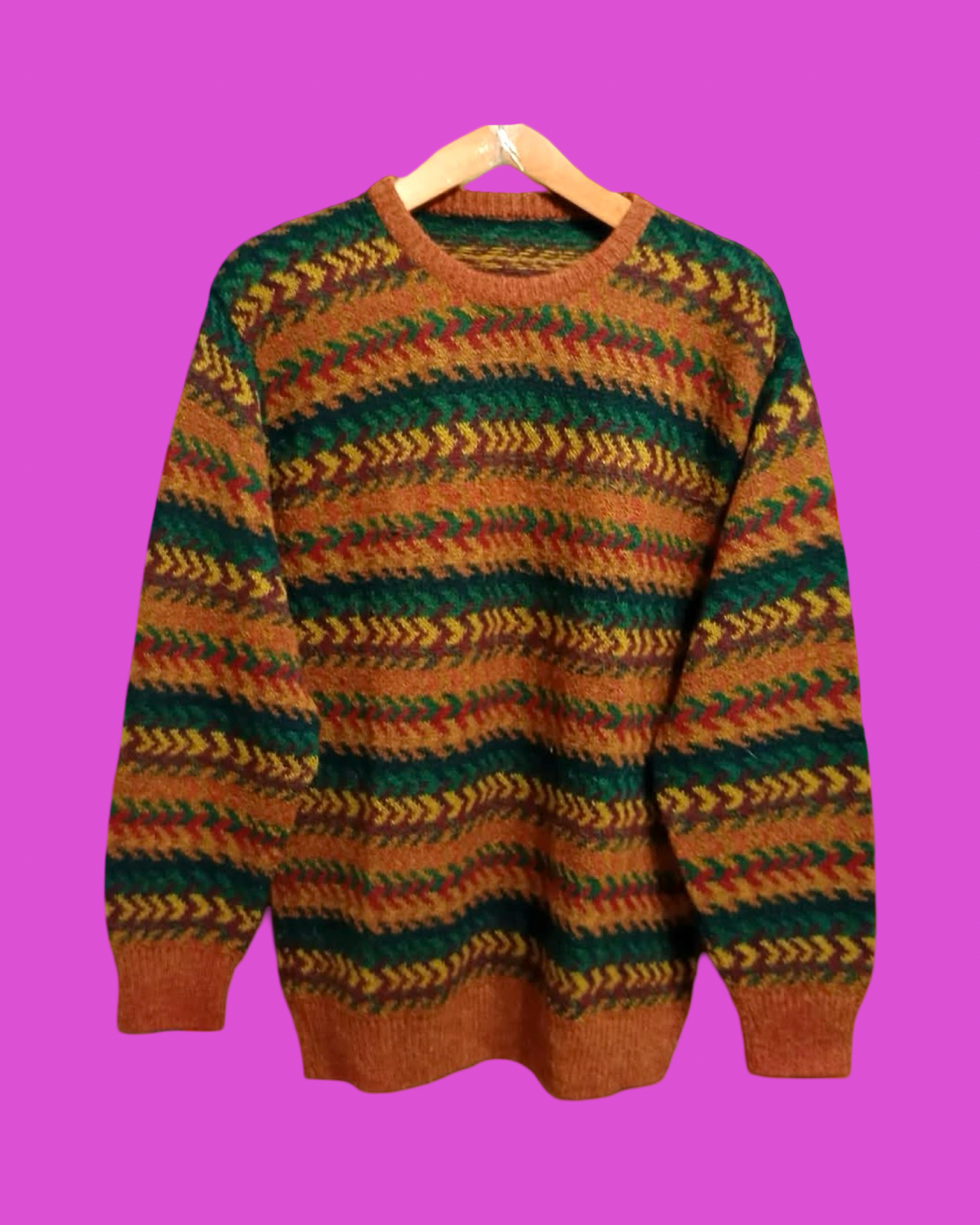 Vintage Multicolor Fantasy 90's Rare Sweater Unisex Size M