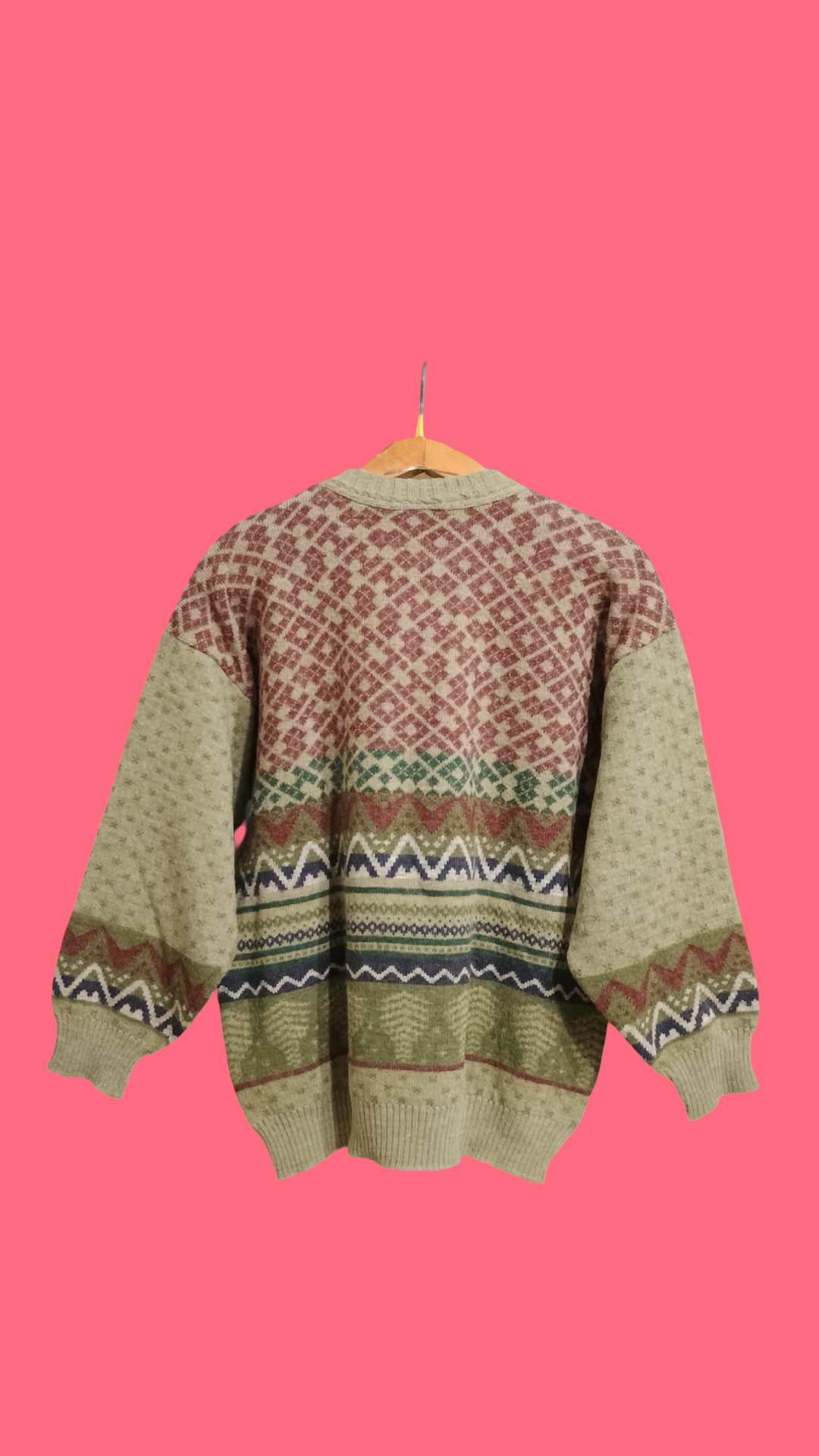 Vintage Multicolor Fantasy 90's Sweater Unisex Size L