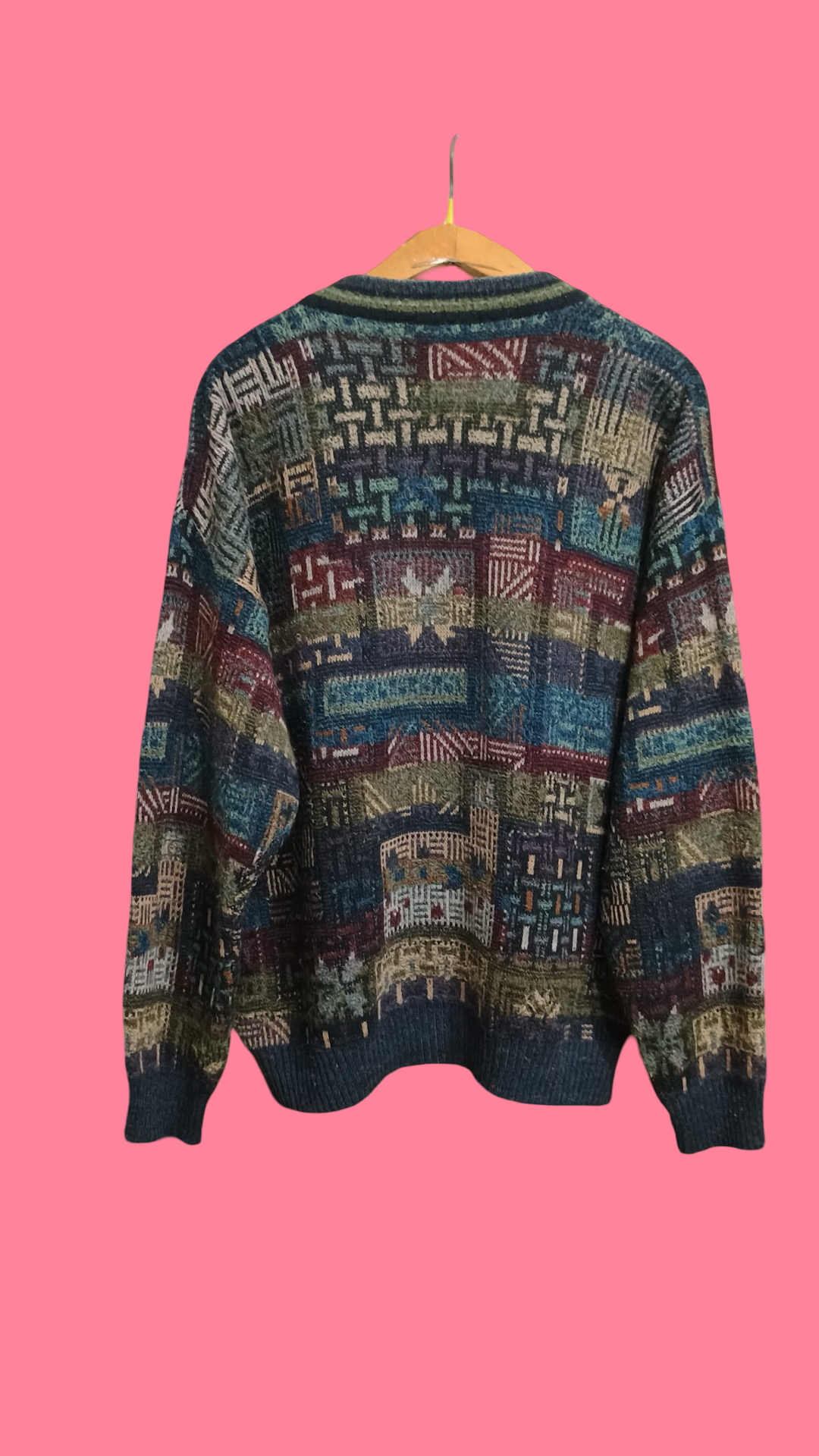 Vintage Multicolor Fantasy 90's Cardigan Unisex Size L