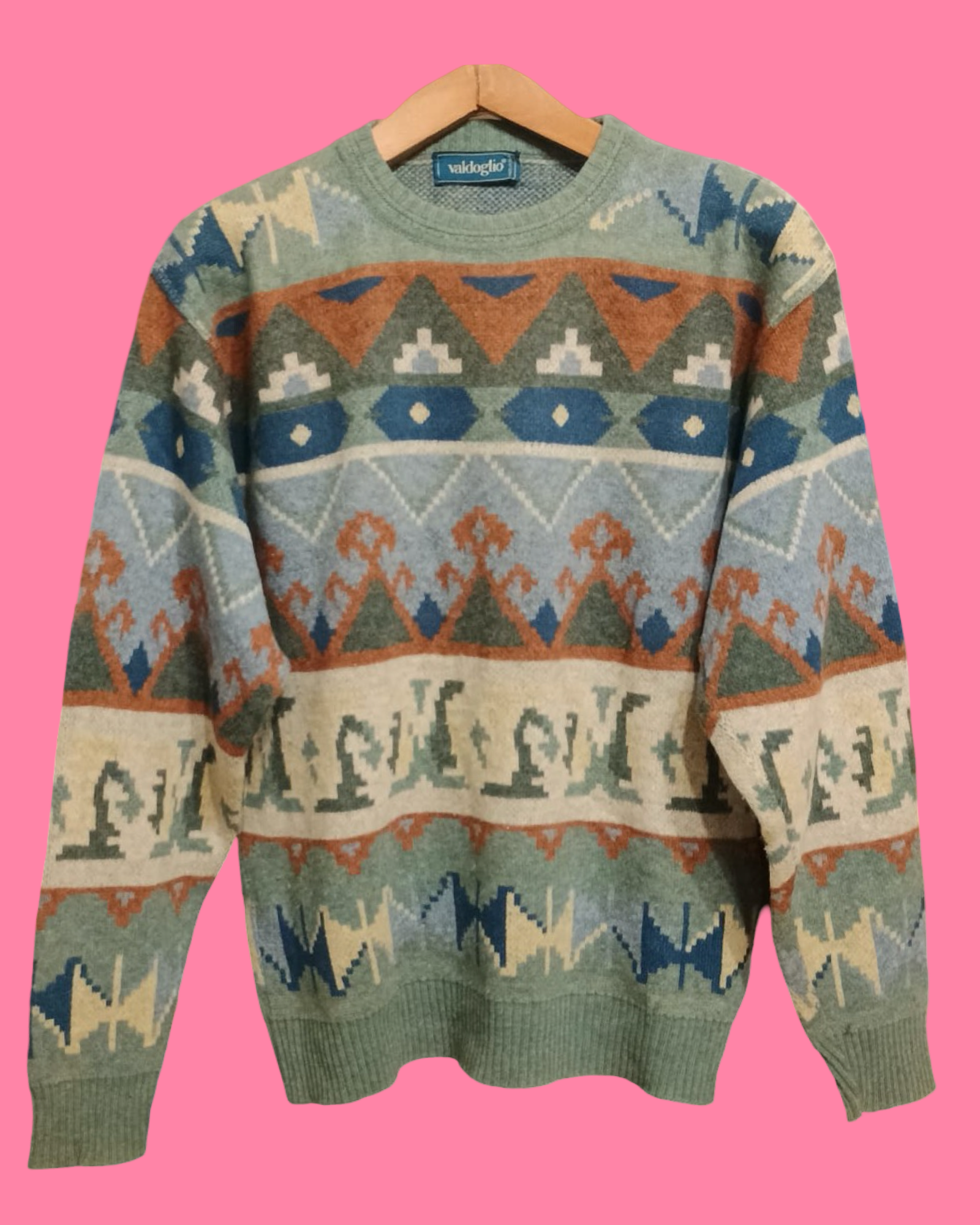 Vintage Multicolor Fantasy 90's Sweater Unisex Size M