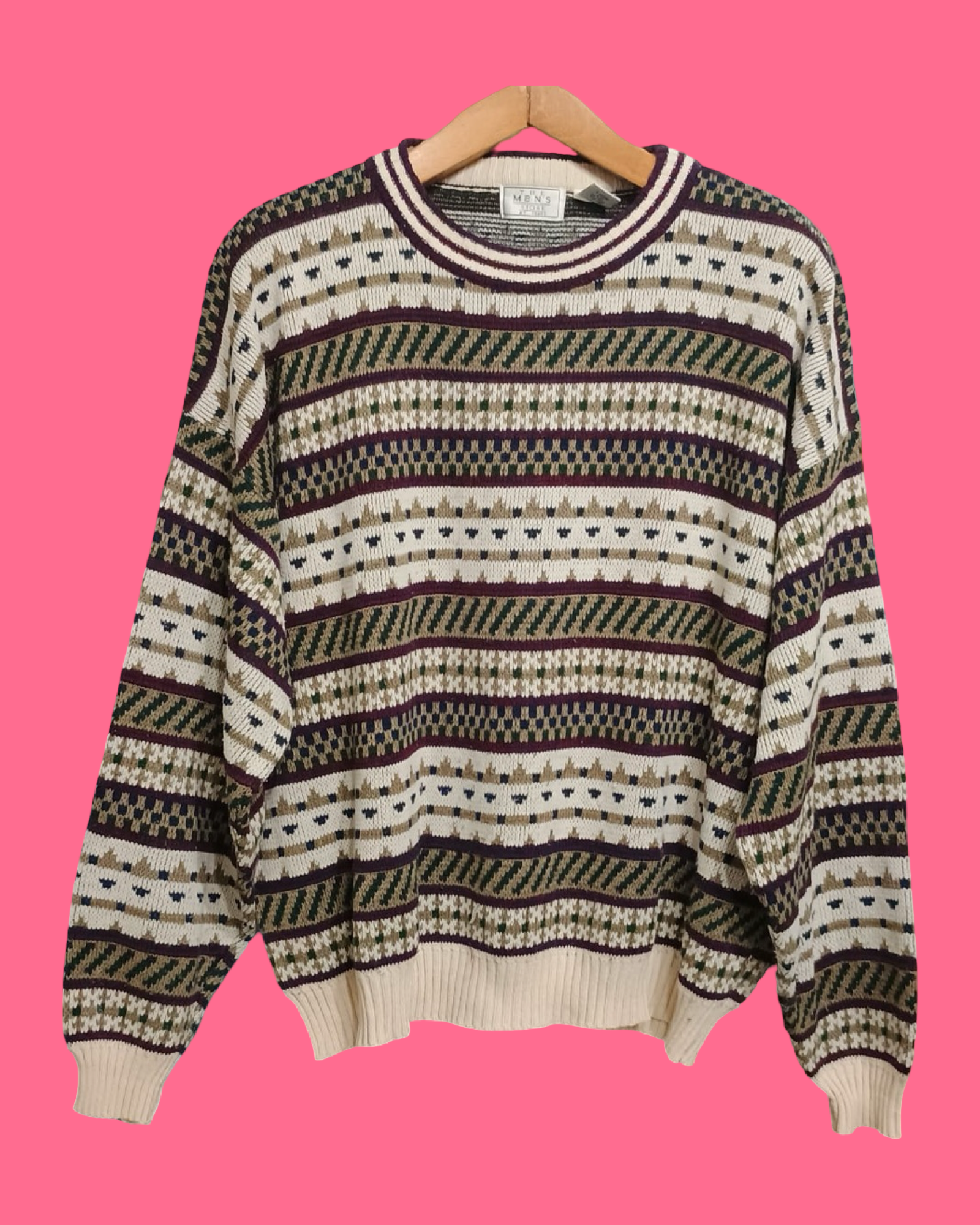 Vintage Multicolor Fantasy 90's Sweater Unisex Size XL