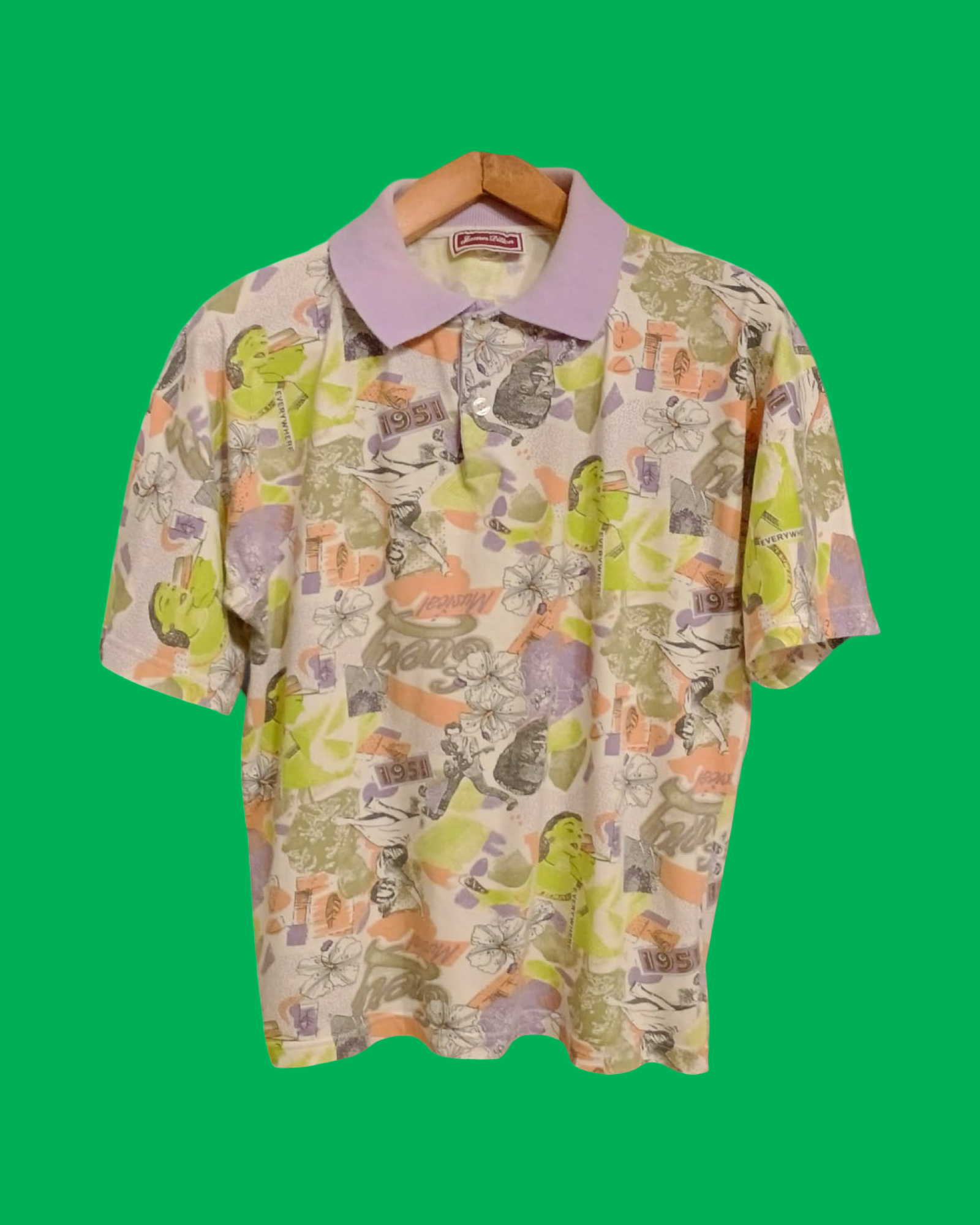 Vintage Multicolor Fantasy 90's Polo Unisex Size S