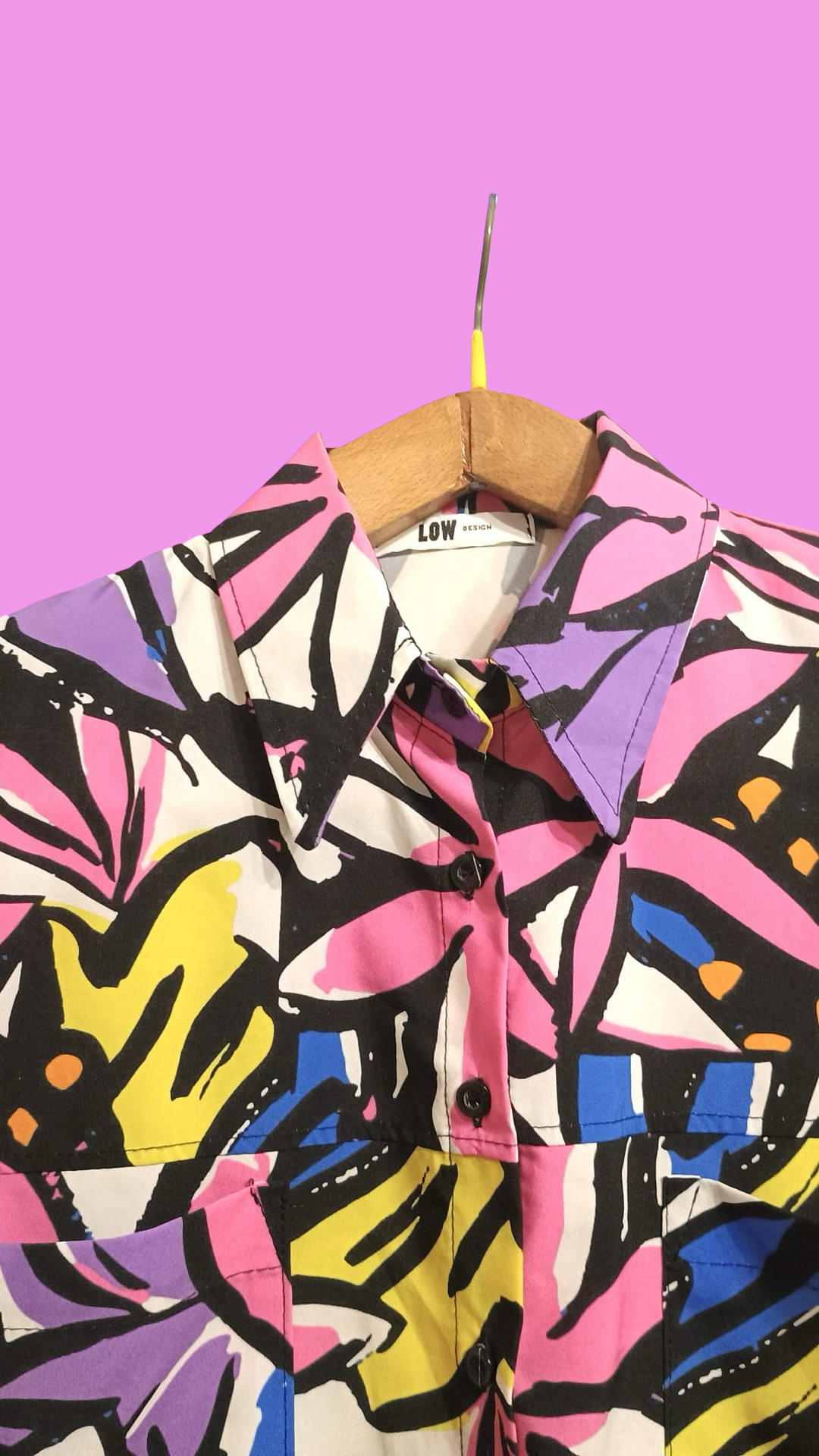 Vintage Style Multicolor Fantasy Shirt Woman Size S