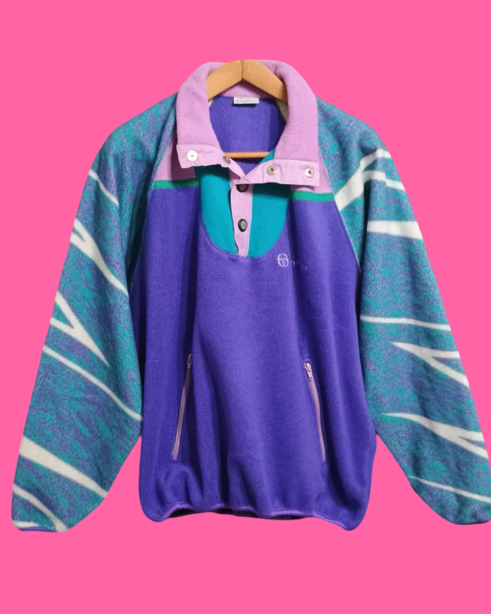 Vintage Multicolor Fantasy 90's Sergio Tacchini Fleece Unisex Size L