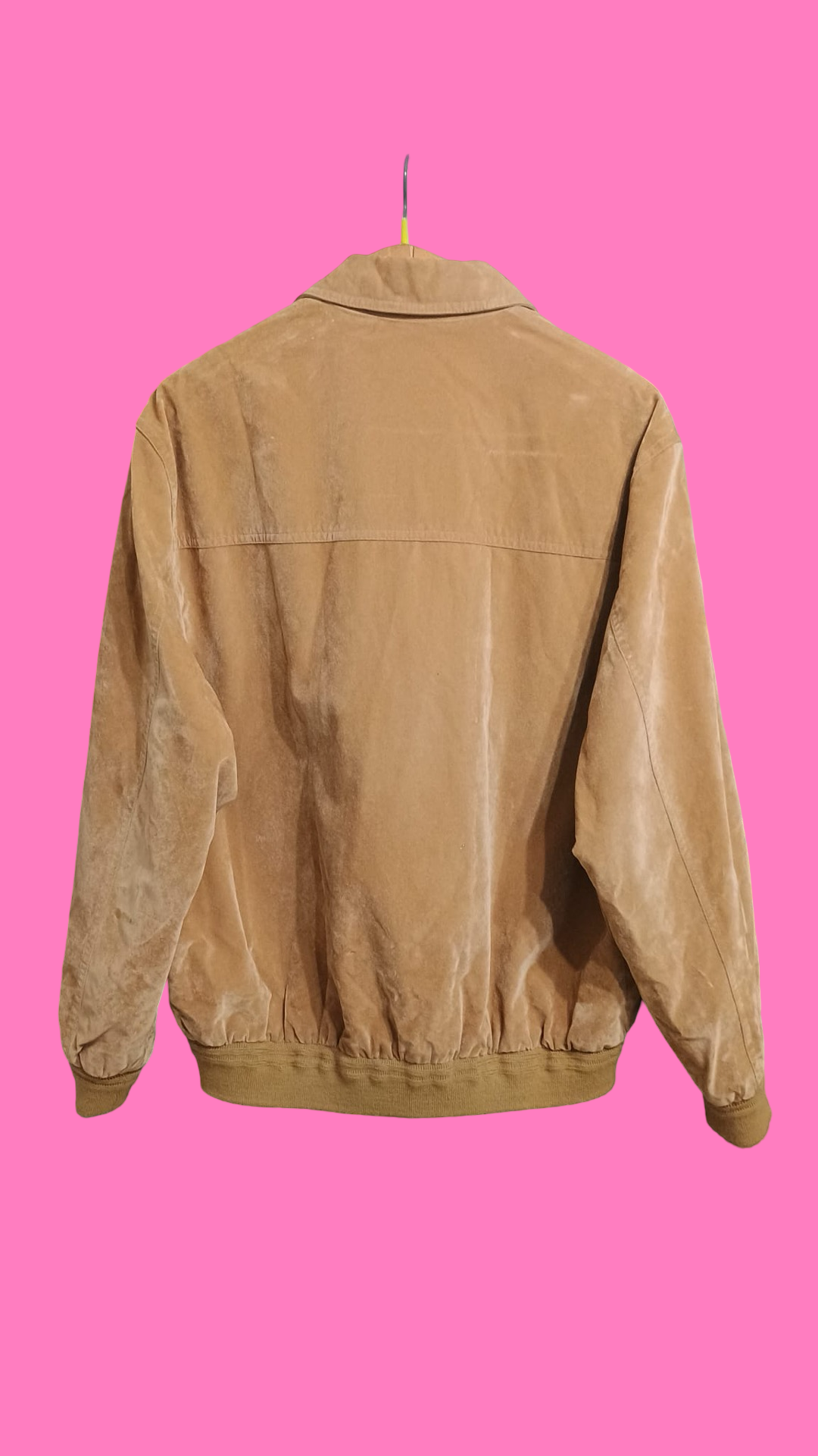 Vintage Brown 90's Spring Leather Jacket Unisex Size M