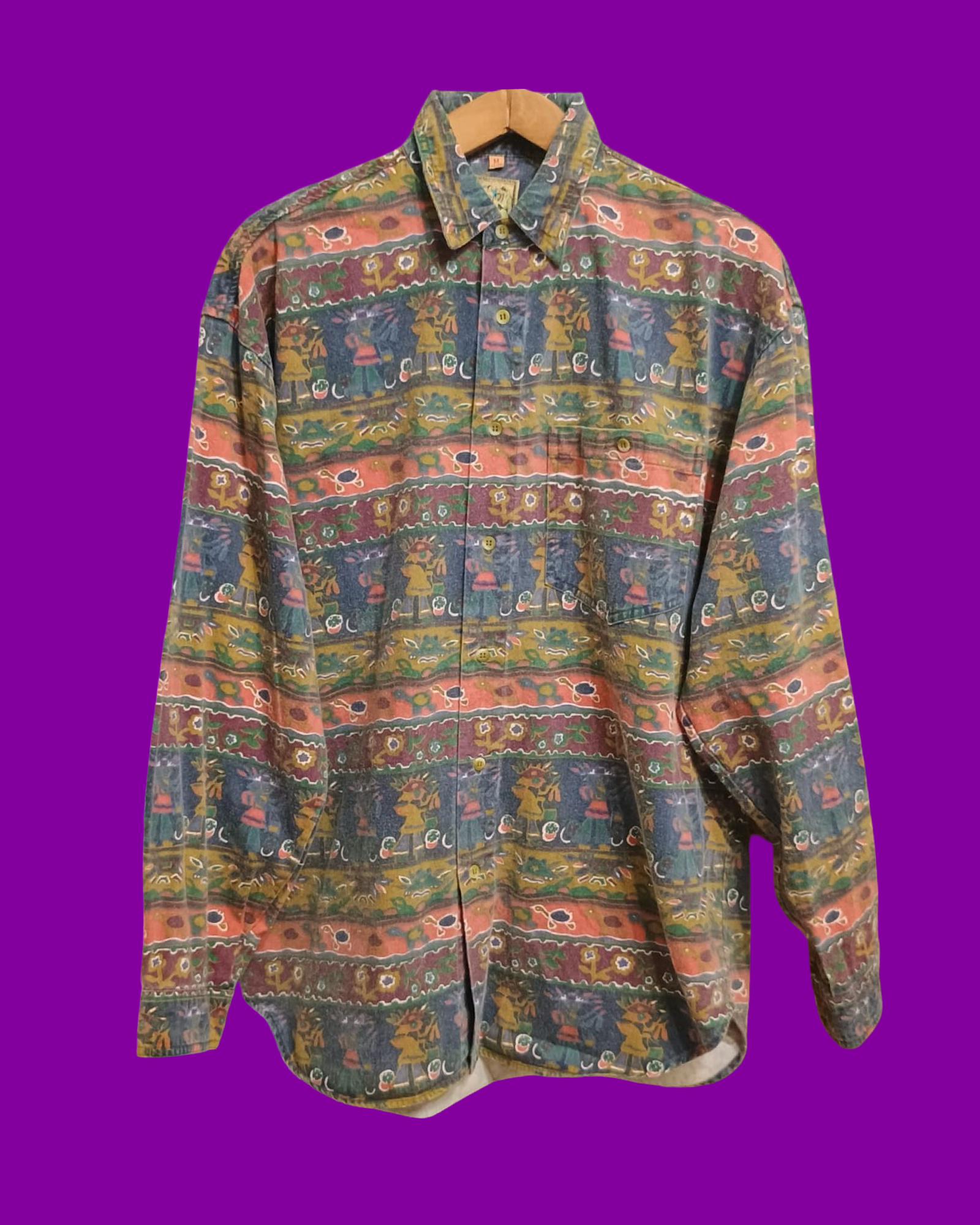 Vintage Multicolor Fantasy 90's Shirt Unisex Size M
