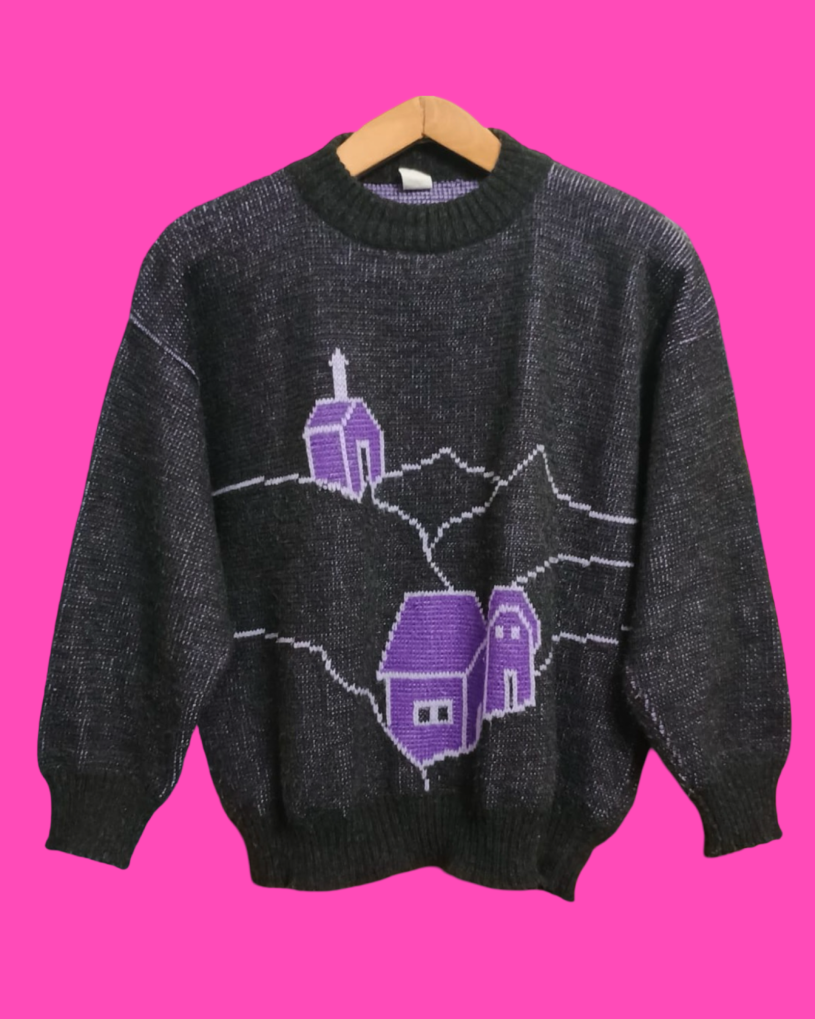 Vintage Multicolor Fantasy 90's Sweater Woman Size M