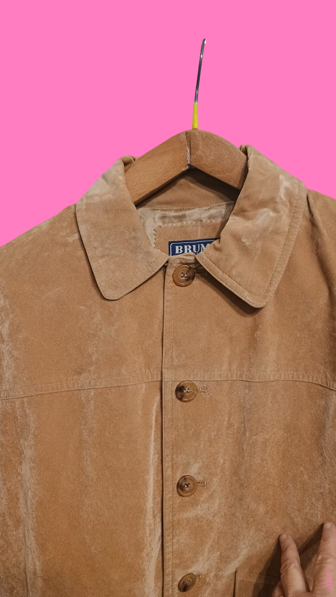 Vintage Brown 90's Spring Leather Jacket Unisex Size M