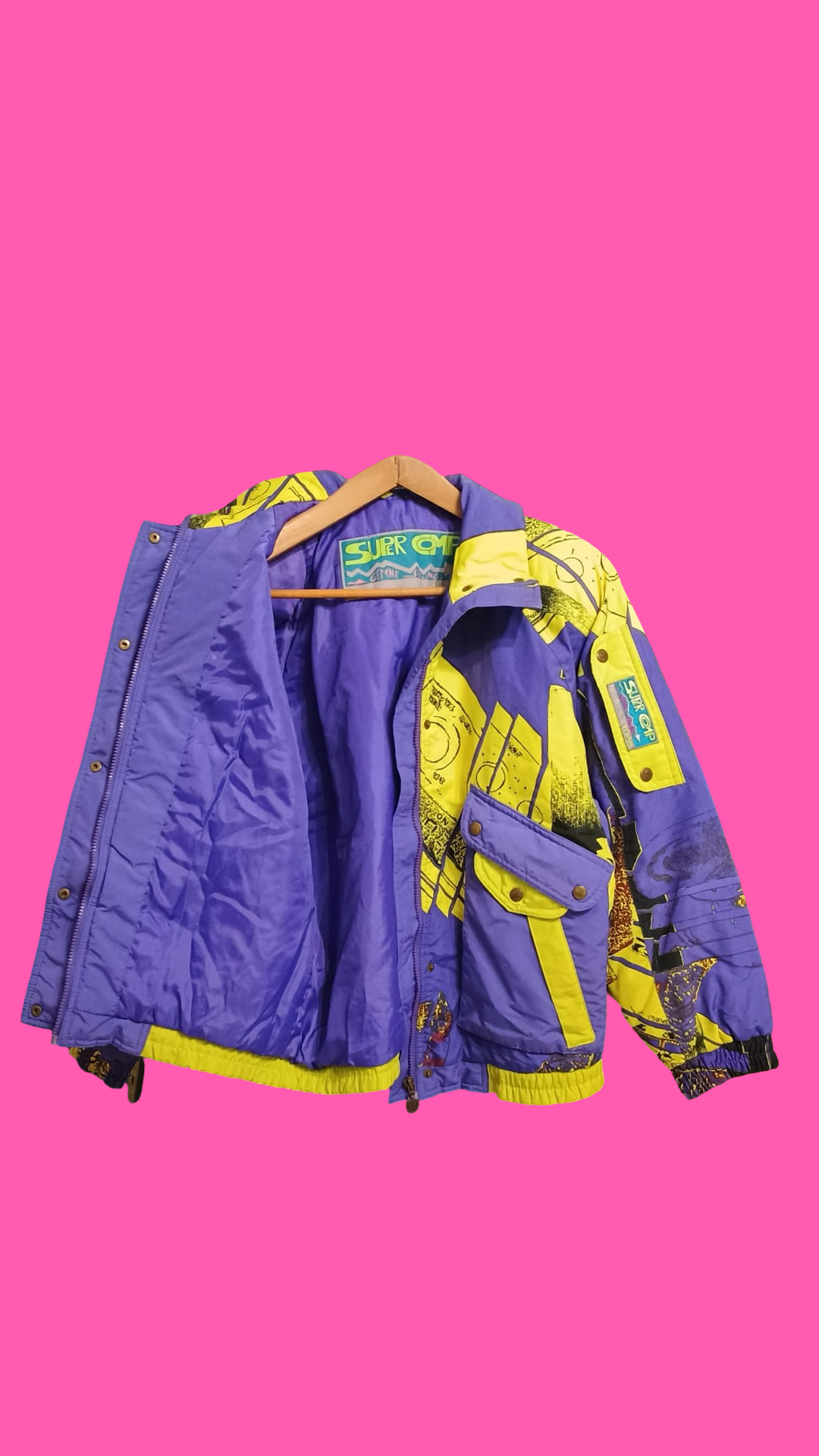 Vintage Multicolor Fantasy 90's Snow Jacket Unisex Size M