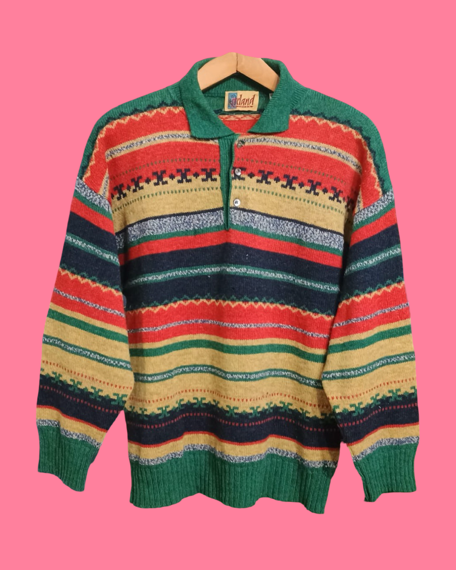 Vintage Multicolor Fantasy 90's Sweater Unisex Size M