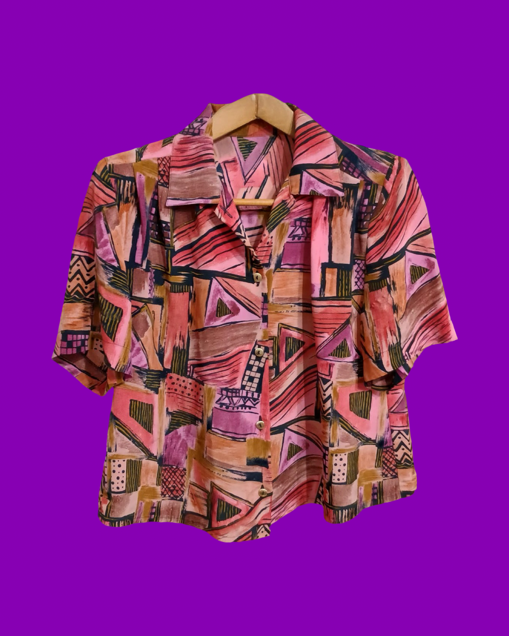 Vintage Multicolor Fantasy 90's Shirt Woman Size M