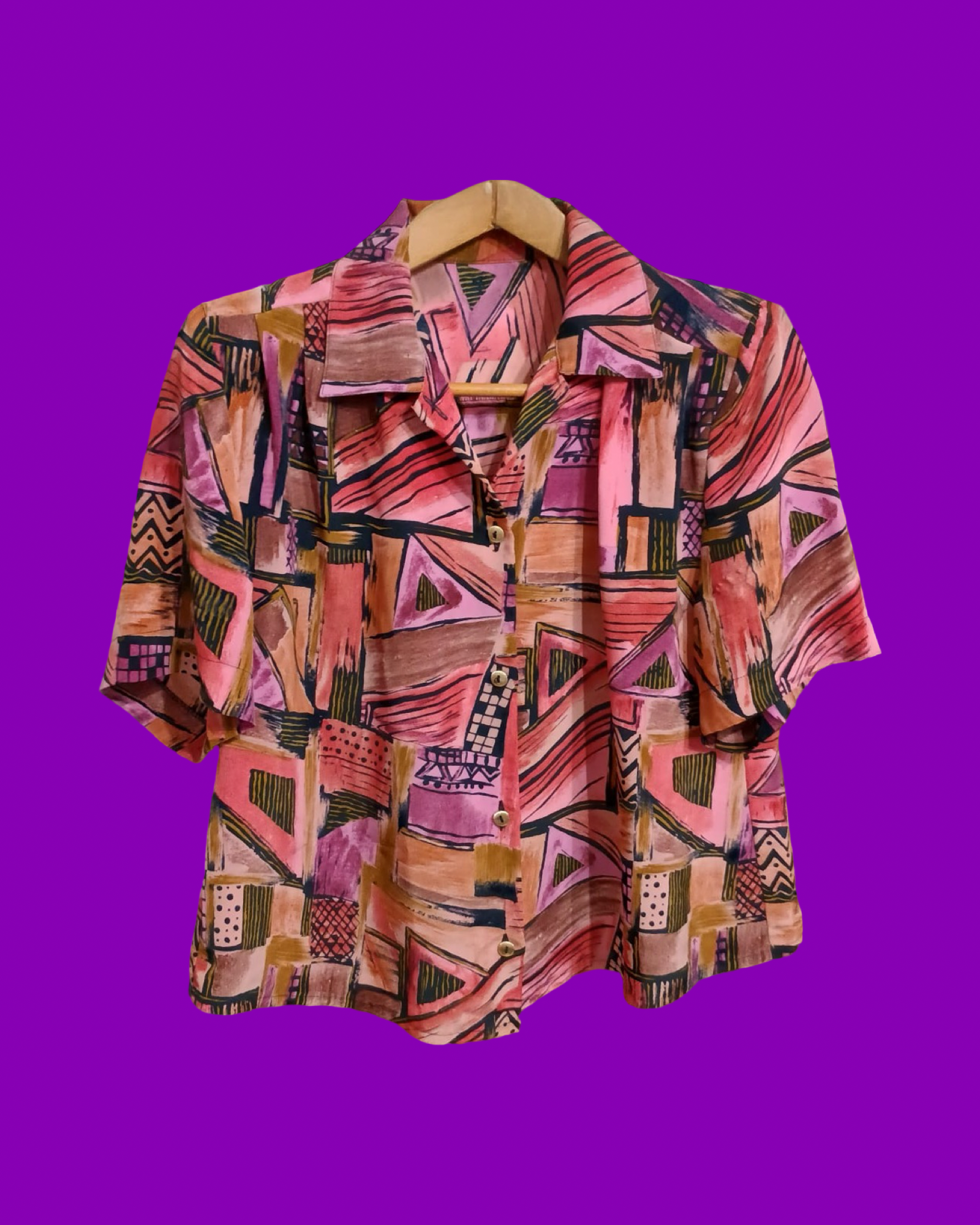 Vintage Multicolor Fantasy 90's Shirt Woman Size M