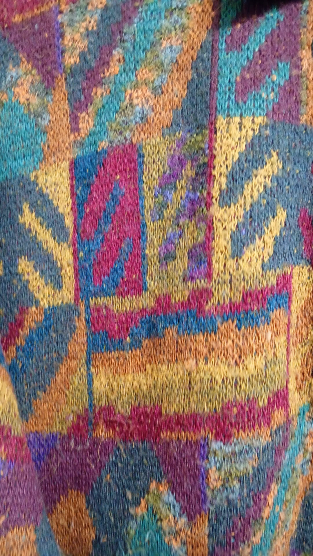 Vintage Multicolor Fantasy 90's Rare Wool Sweater Unisex Size L