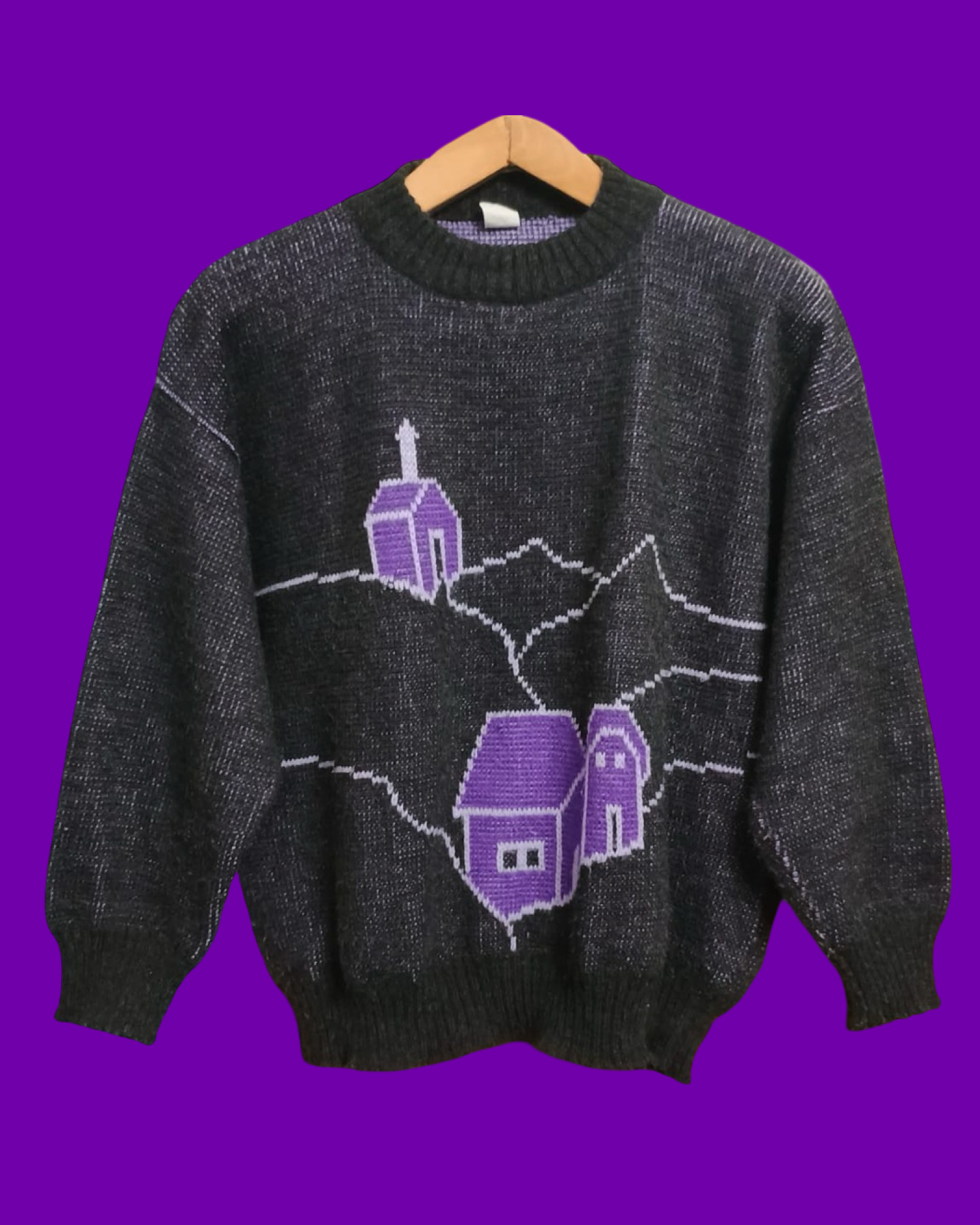 Vintage Multicolor Fantasy 90's Sweater Woman Size M