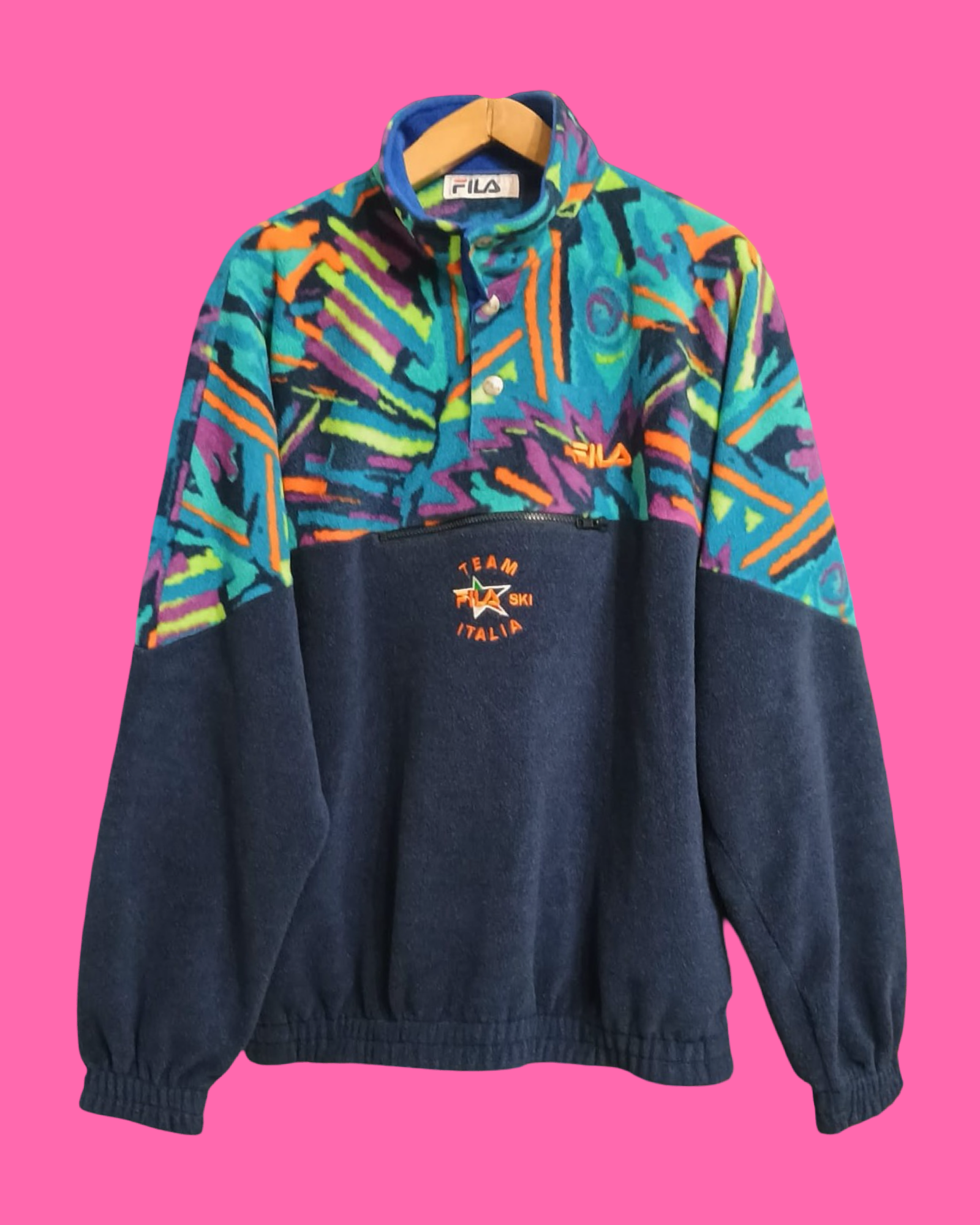 Vintage Multicolor Fantasy 90's Fila Fleece Unisex Size XL