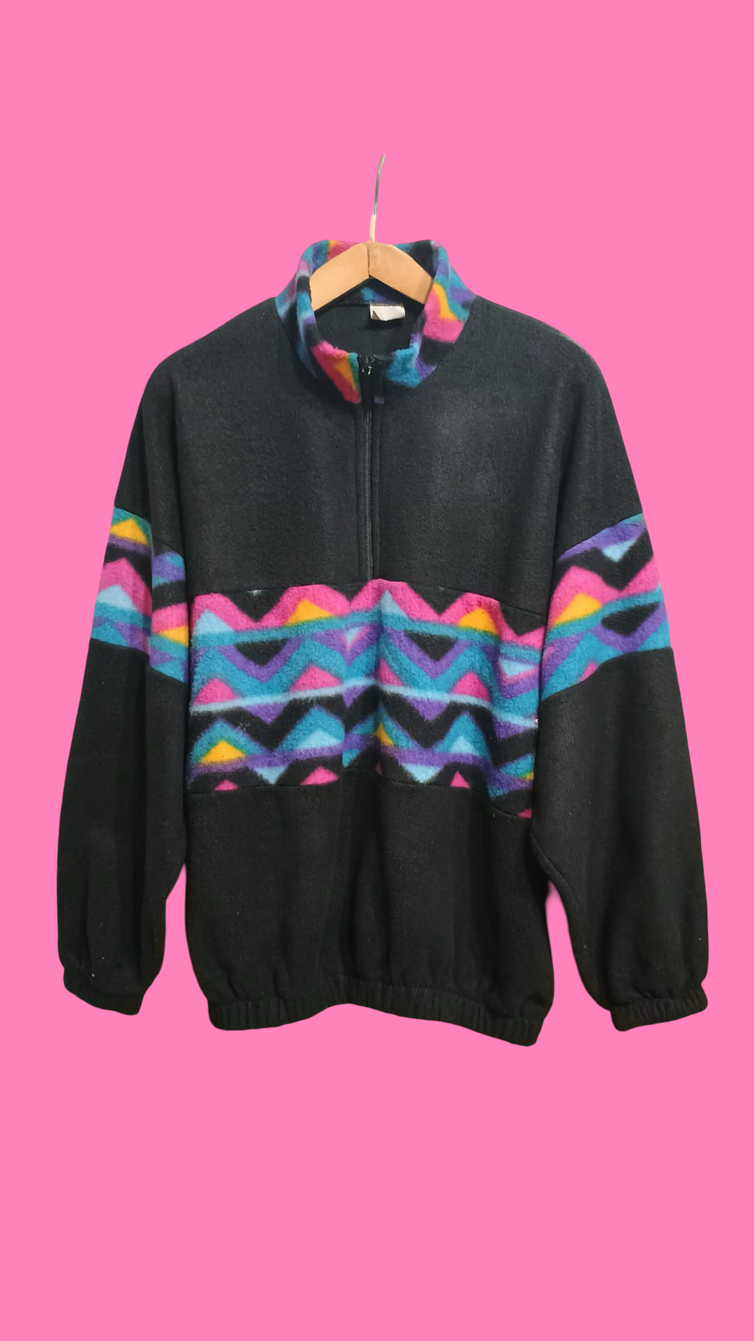 Sweatshirt Vintage Multicolor A Fantasia Anni 90 Unisex Size XL