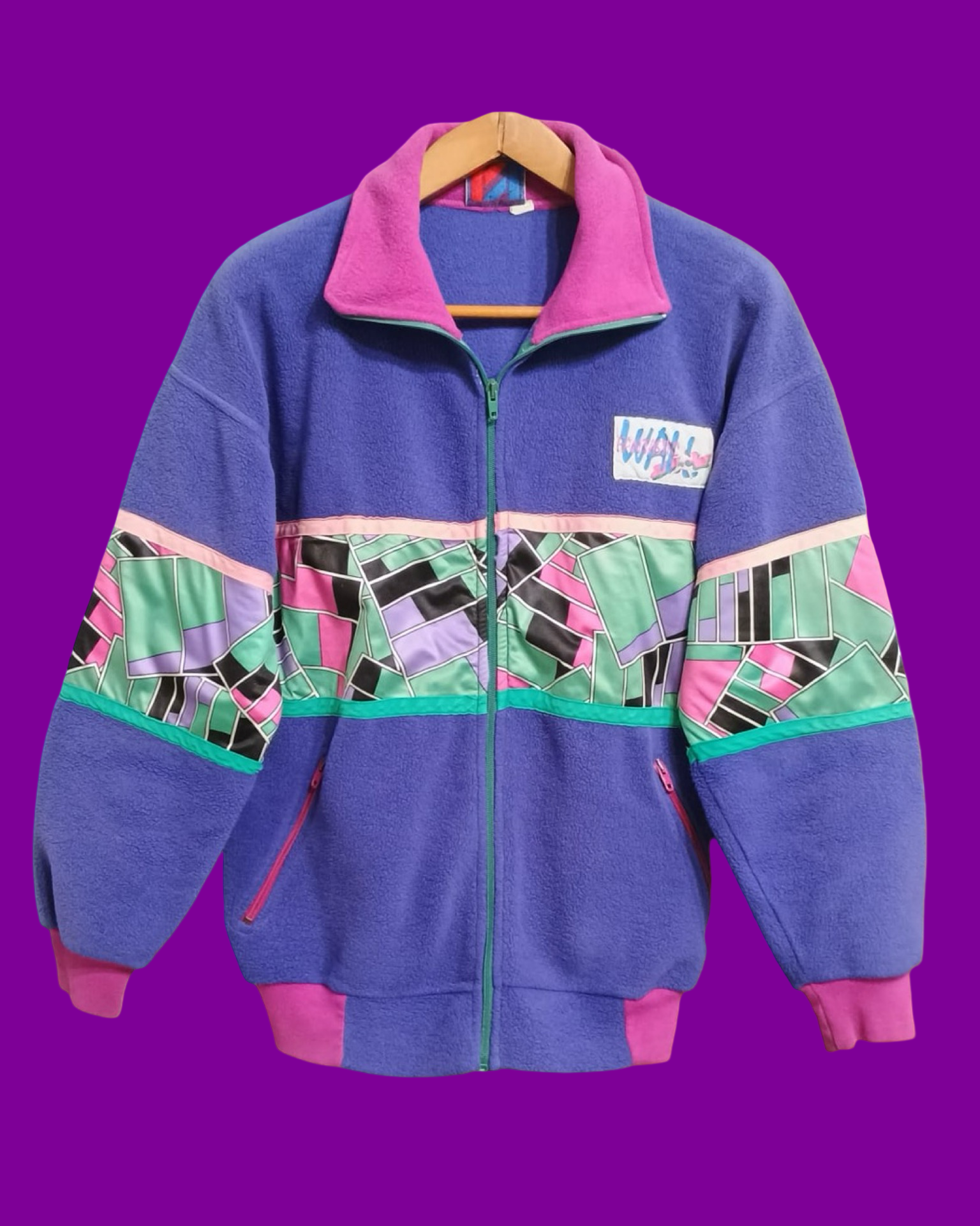 Vintage Multicolor Fantasy 90's Fleece Unisex Size L