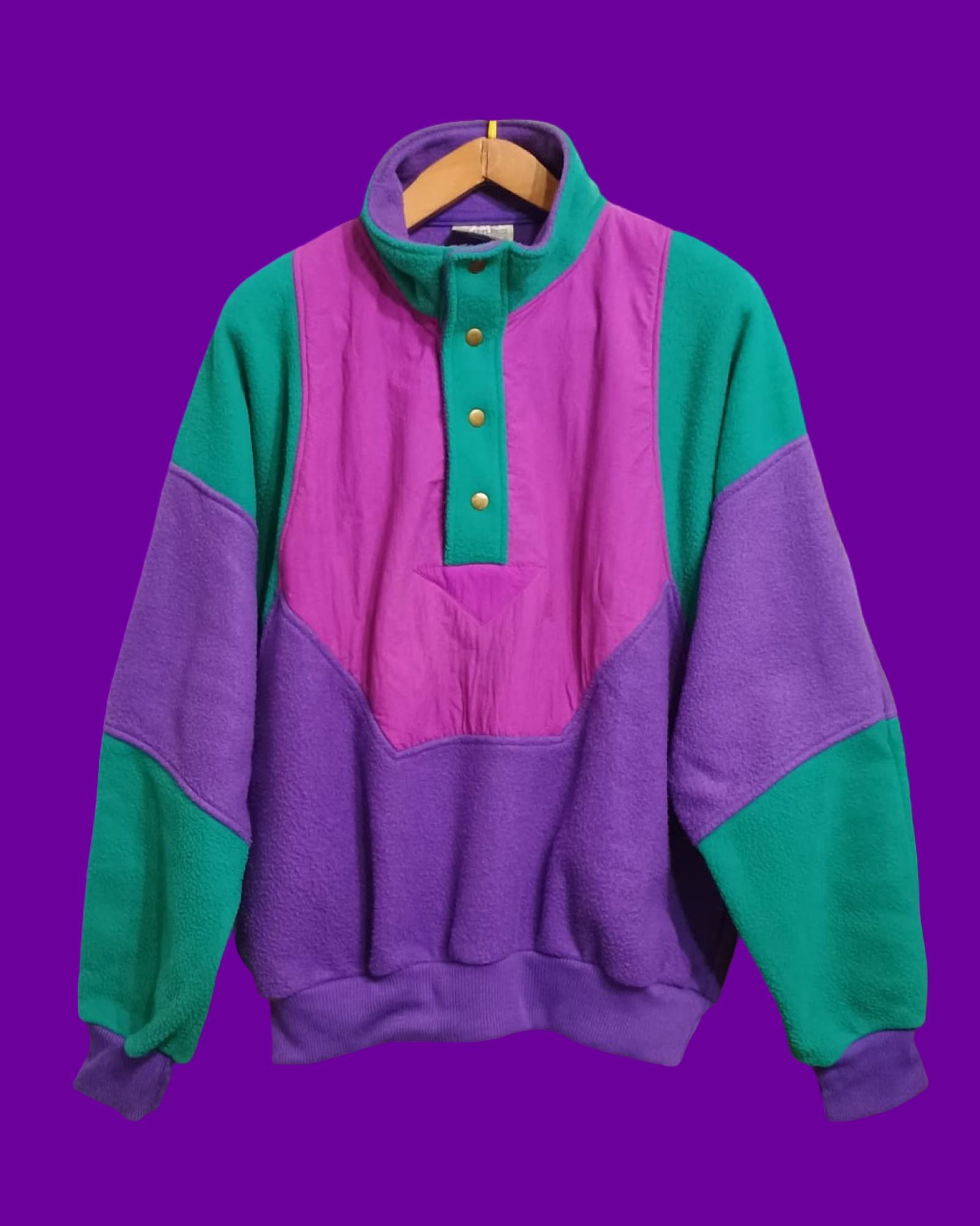 Vintage Multicolor Fantasy 90's Fleece Unisex Size L