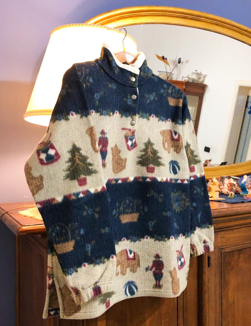 vintage Multicolor Fantasy Rare 90's Pile Sweatshirt Unisexe
