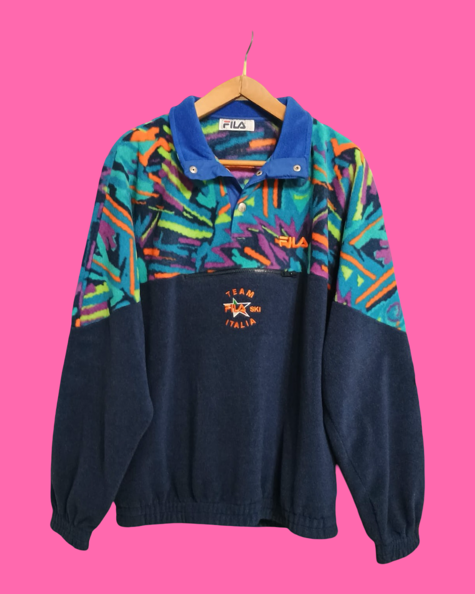Vintage Multicolor Fantasy 90's Fila Fleece Unisex Size XL