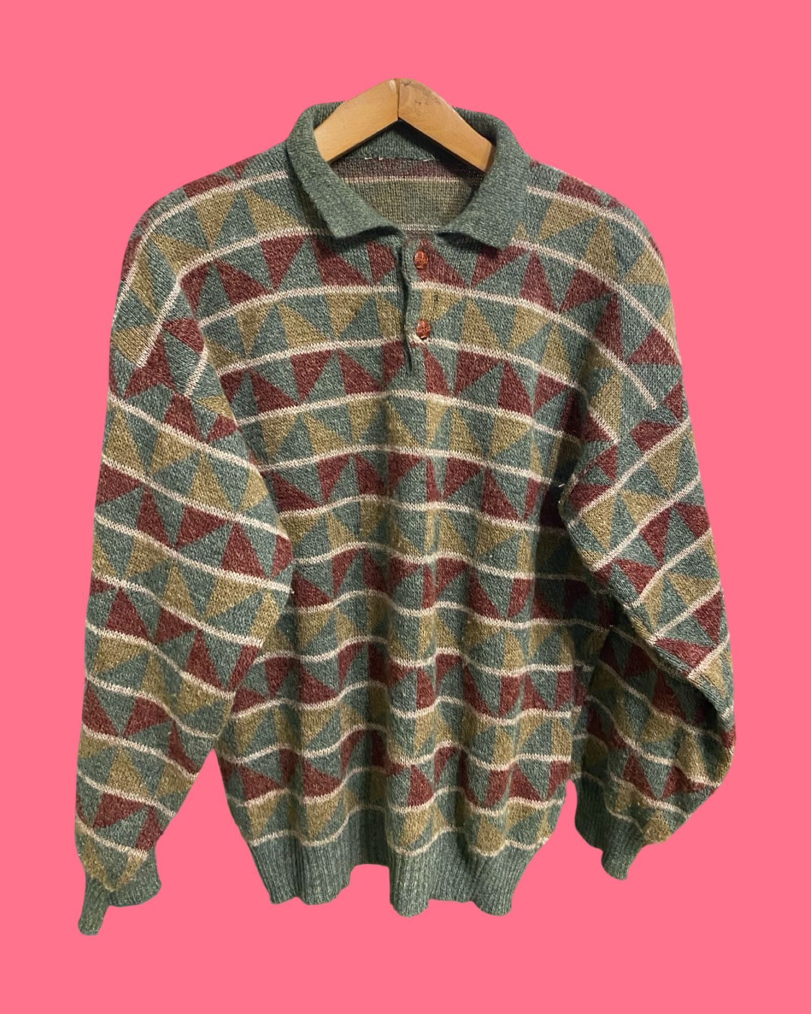Vintage Multicolor Fantasy 90's Sweater Unisex Size L