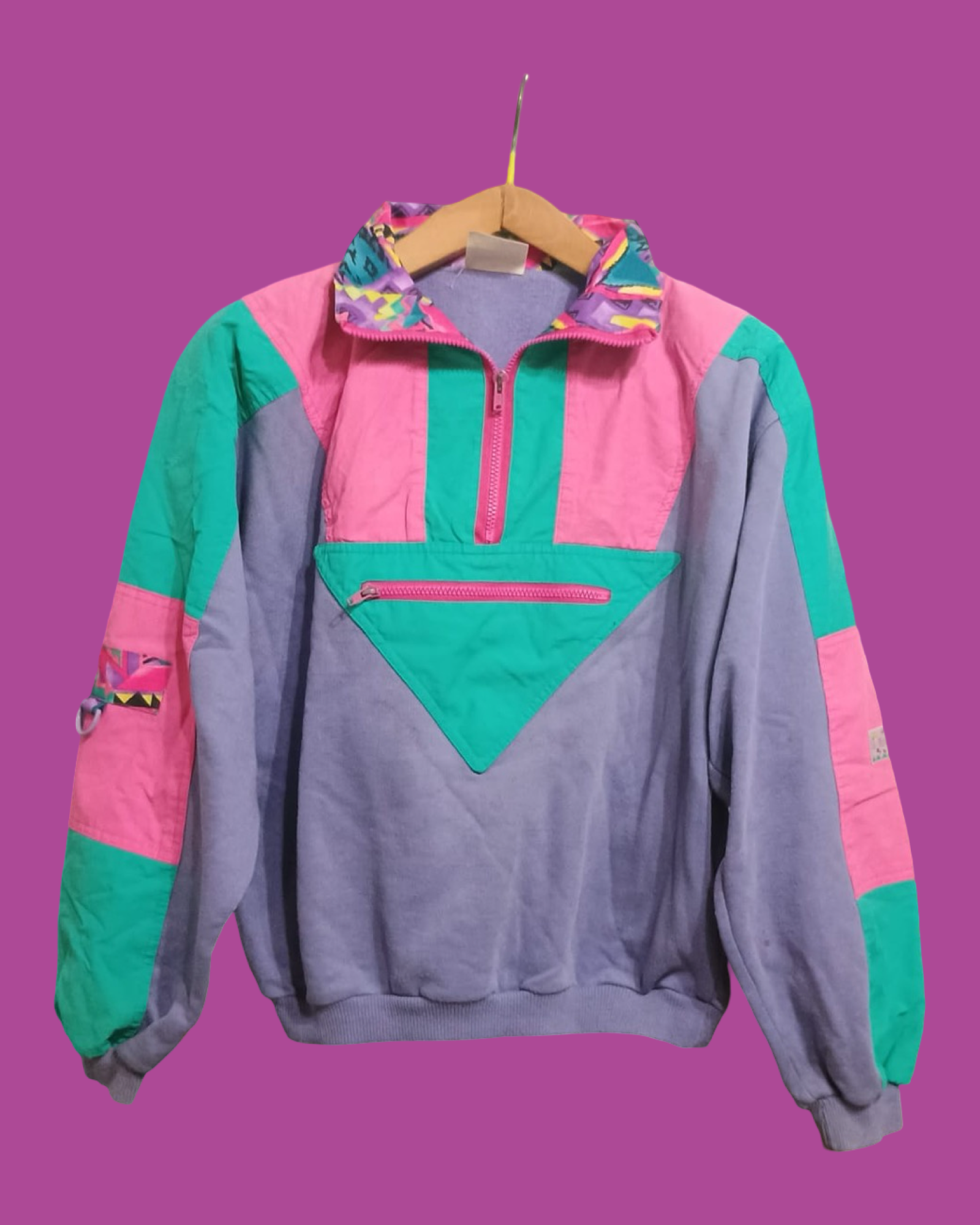 Vintage Multicolor Fantasy 90's Sweatshirt Woman Size S