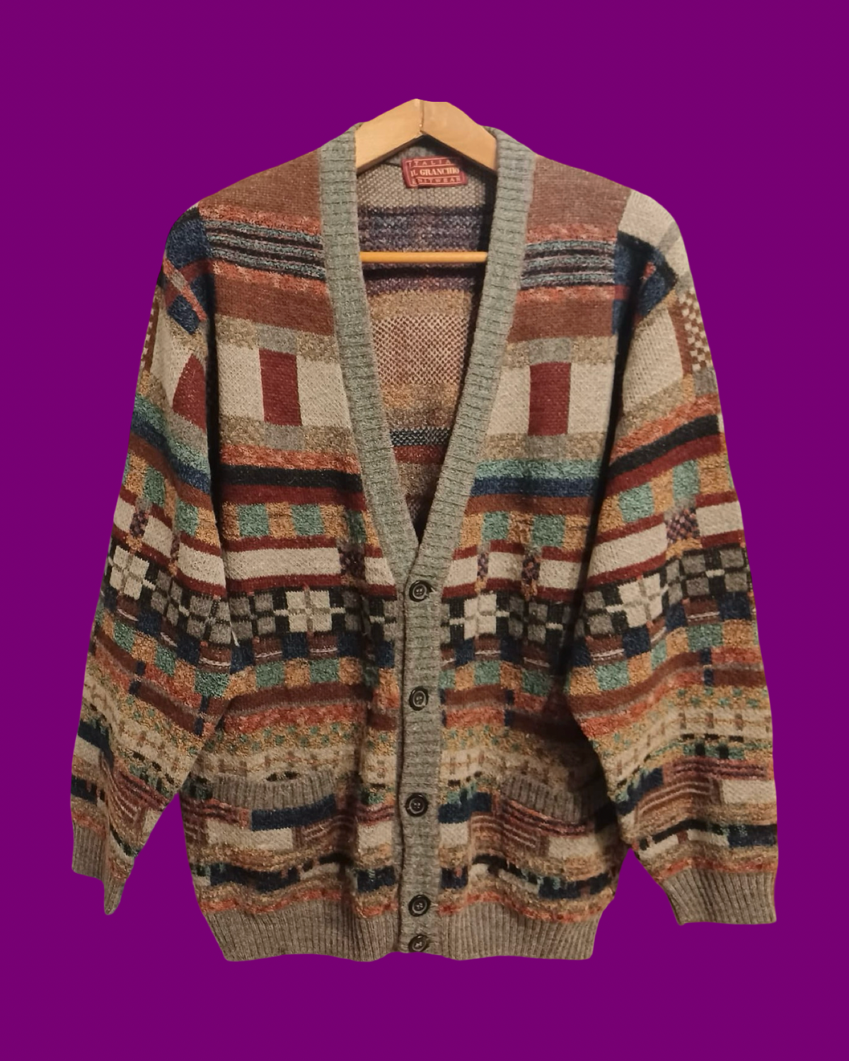 Vintage Multicolor Fantasy 90's Sweater Unisex Size XL
