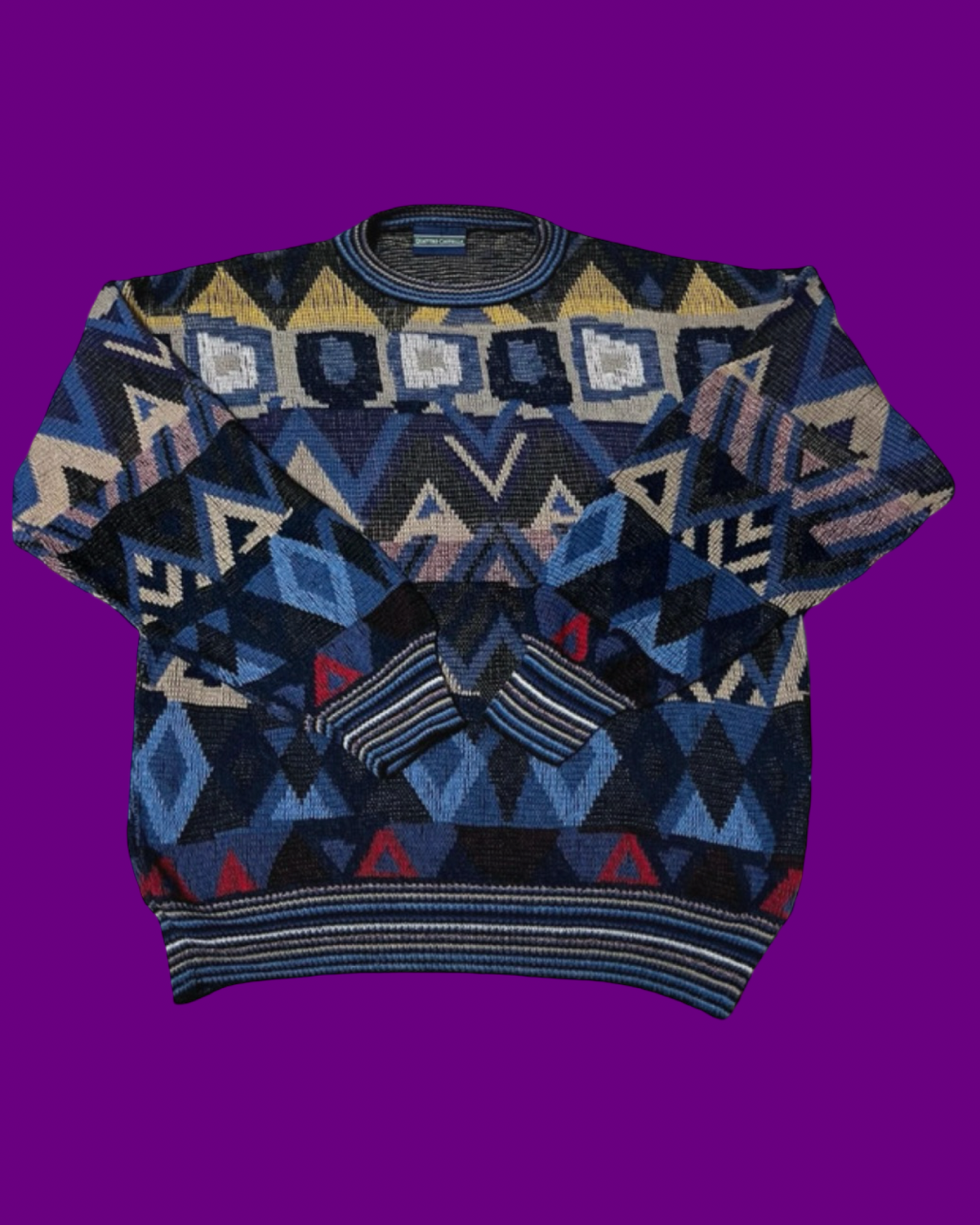 Vintage Multicolor Fantasy 90's Rare Sweater Unisex Size L
