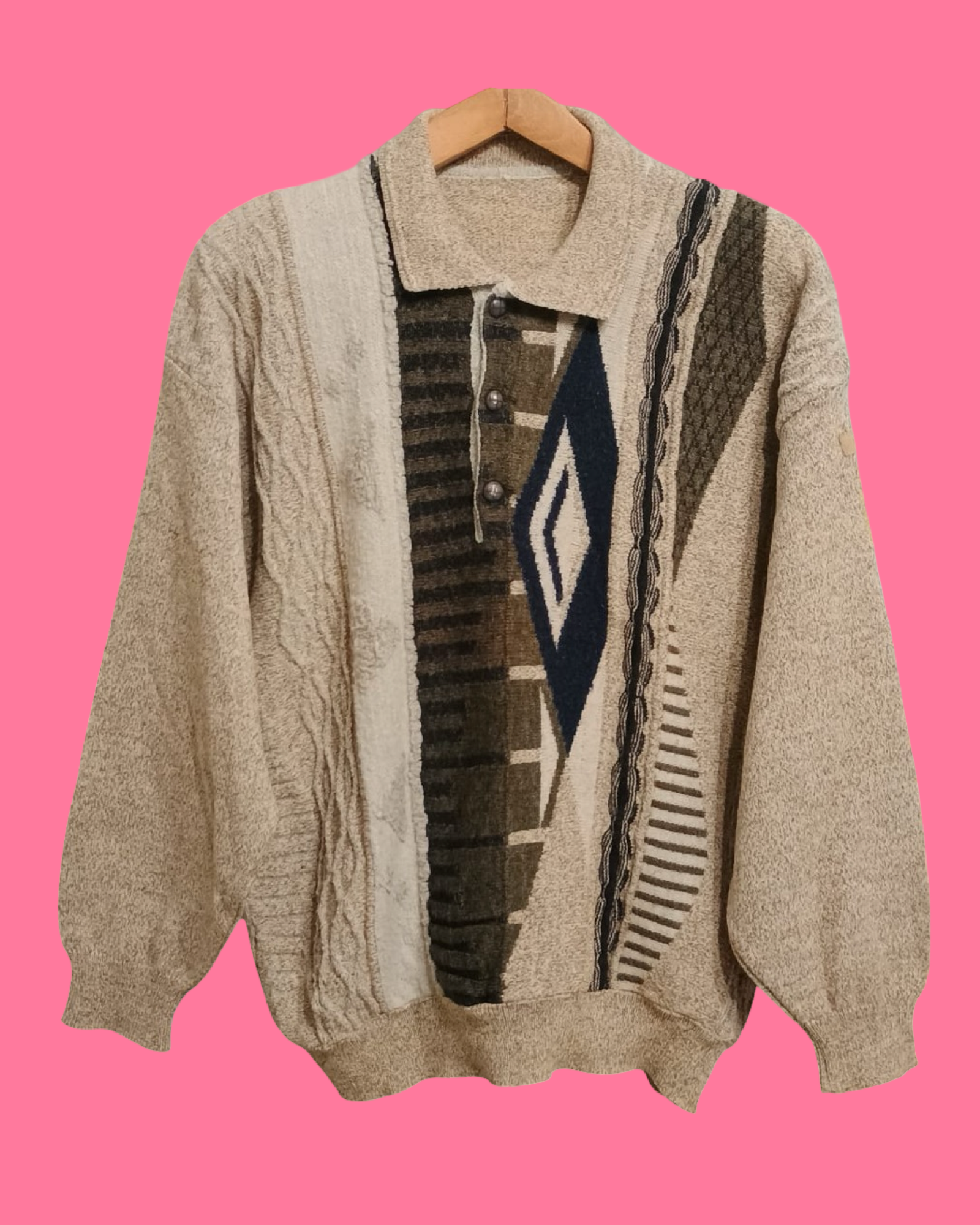 Vintage Multicolor Fantasy 90's Sweater Unisex Size M