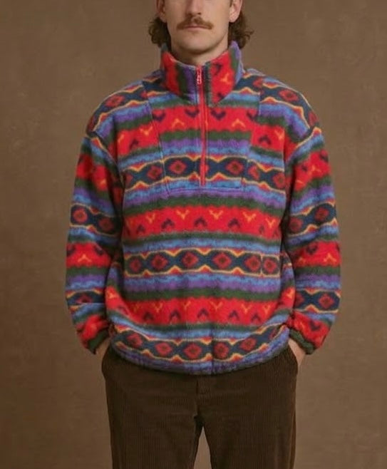 Vintage Multicolor Fantasy 90's Fleece Unisex Size L