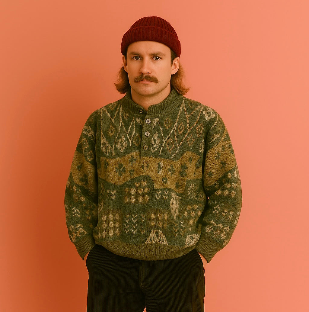 Vintage Multicolor Fantasy 90's Sweater Unisex Size M