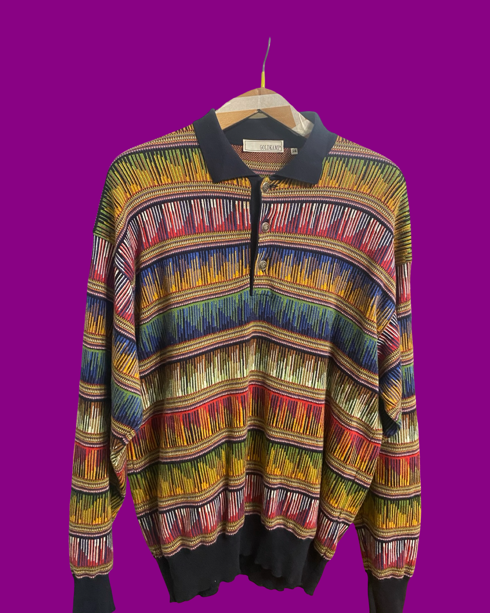 Vintage Multicolor Fantasy 90's Spring Sweater Unisex Size L