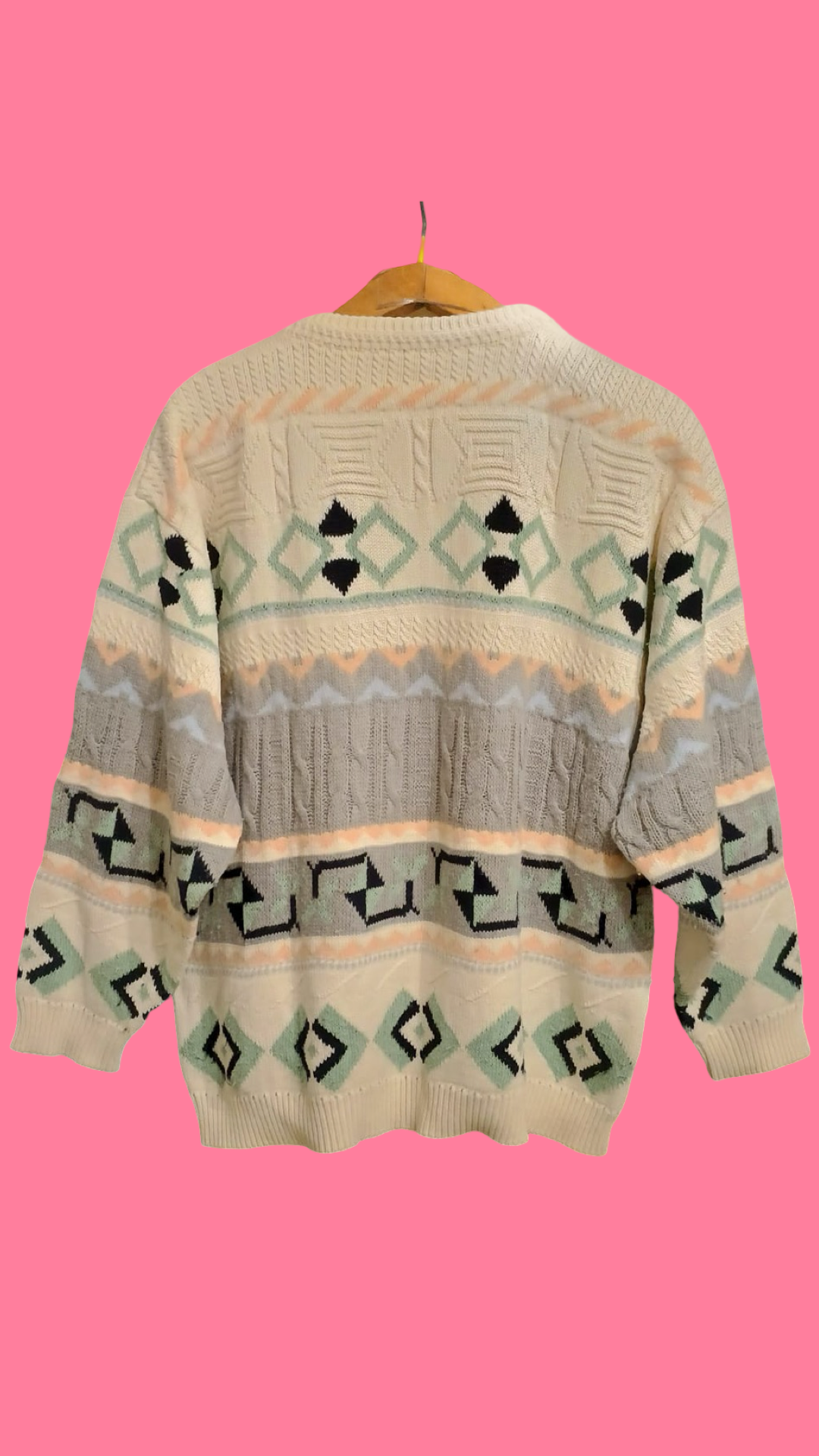 Vintage Multicolor Fantasy 90's Sweater Woman Size L