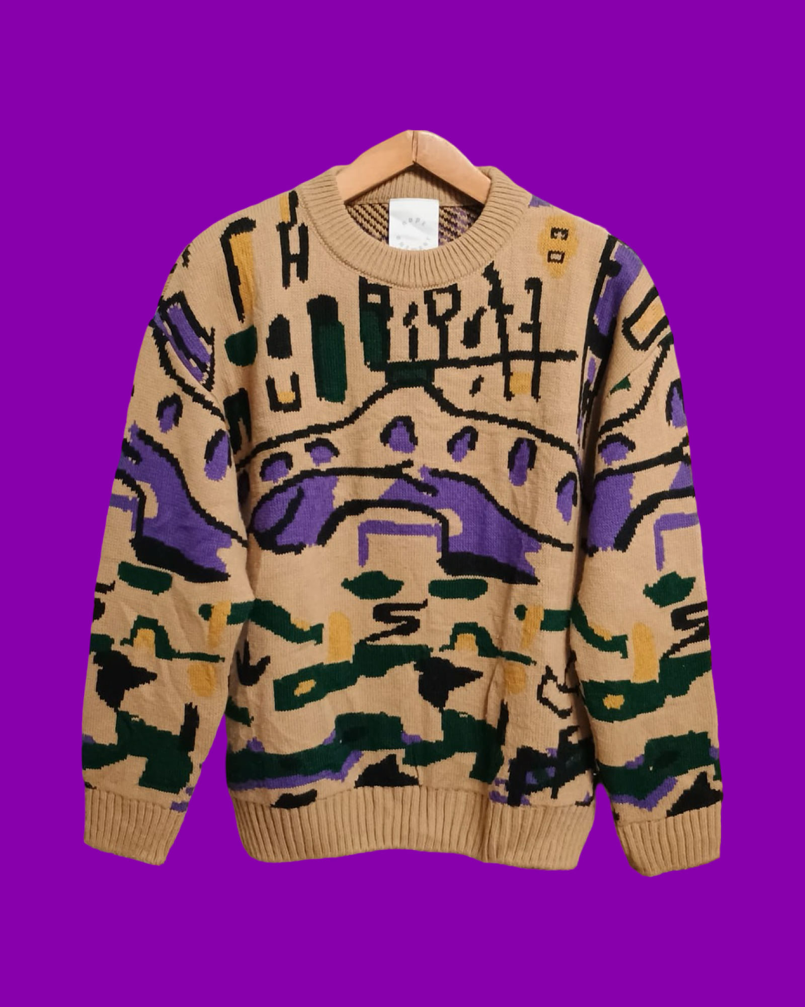 Vintage Multicolor Fantasy 90's Sweater Unisex Size M