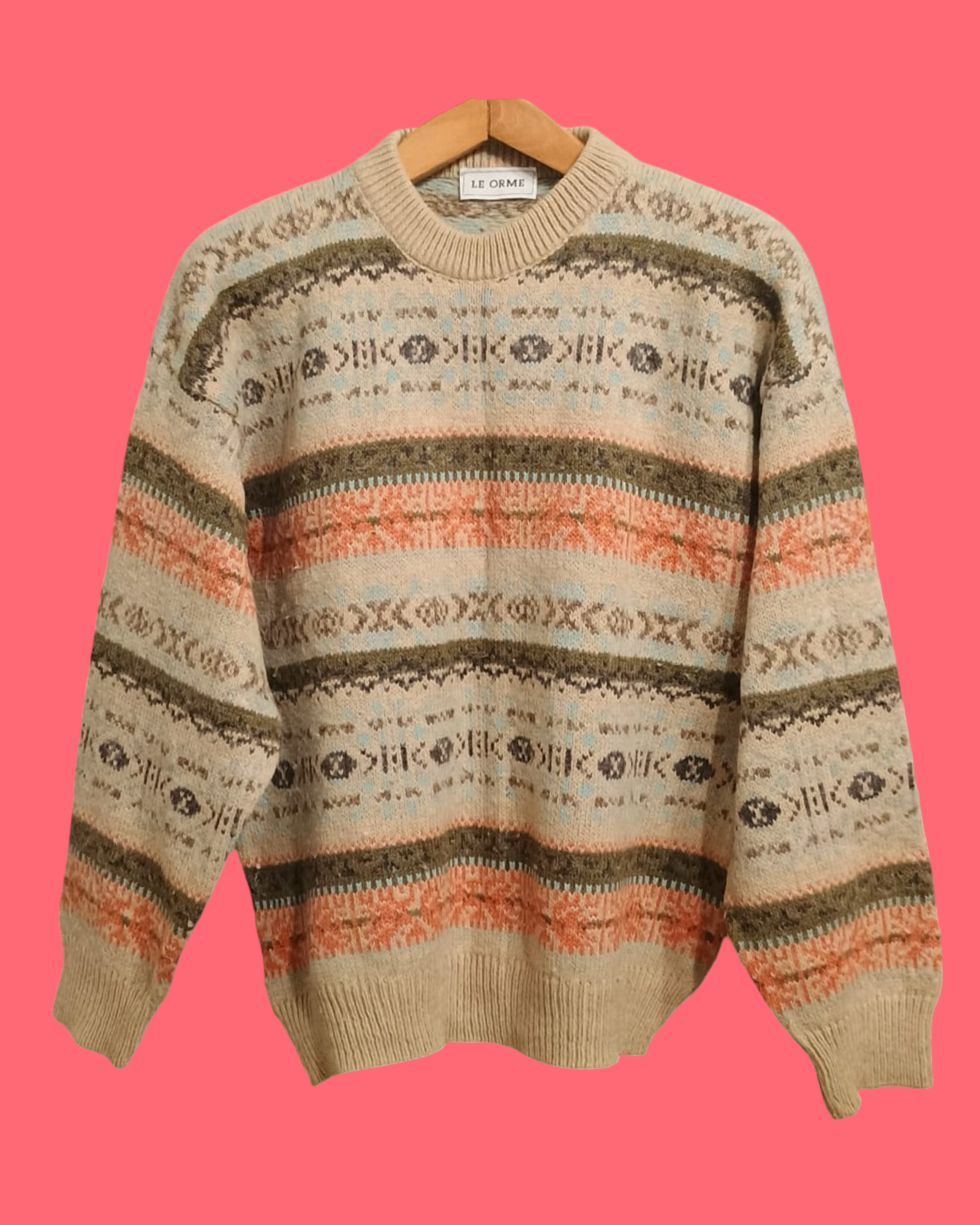 Vintage Multicolor Fantasy 90's Sweater Unisex Size M