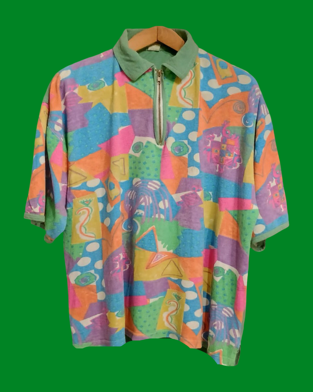 Vintage Multicolor Fantasy 90's Polo Unisex Size XL